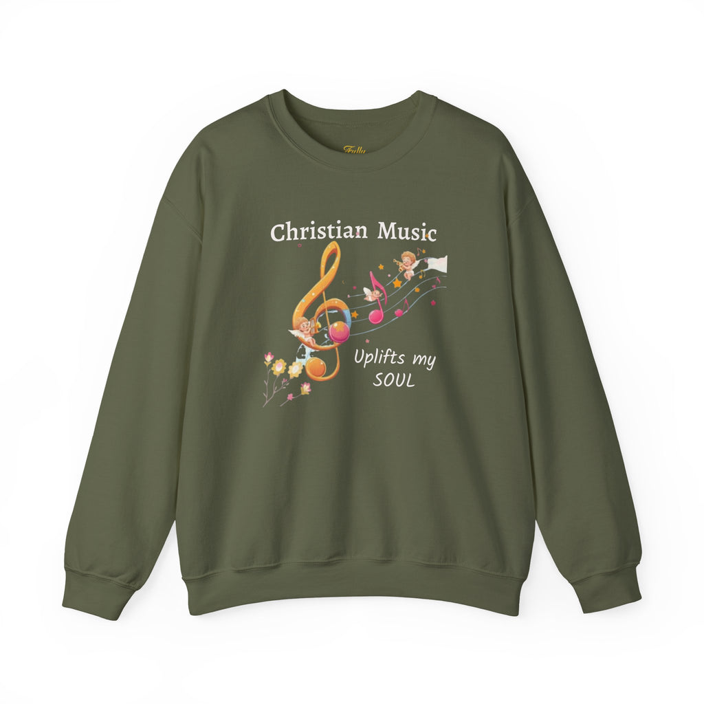 Christian Music Uplifts My Soul Crewneck Sweatshirt