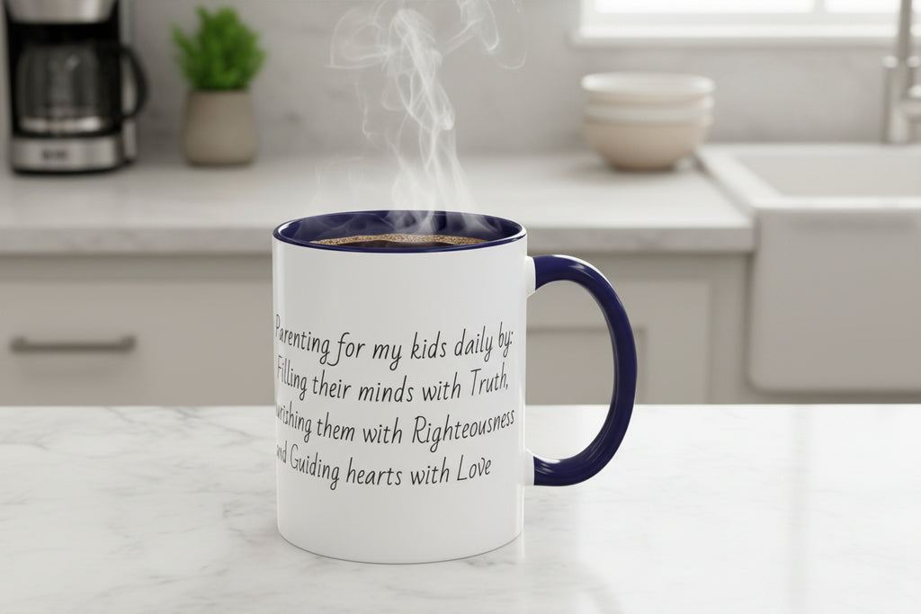 Mama Home Coffee Mug — Inspirational "Praying for My Kids" Accent Mug (11/15oz)