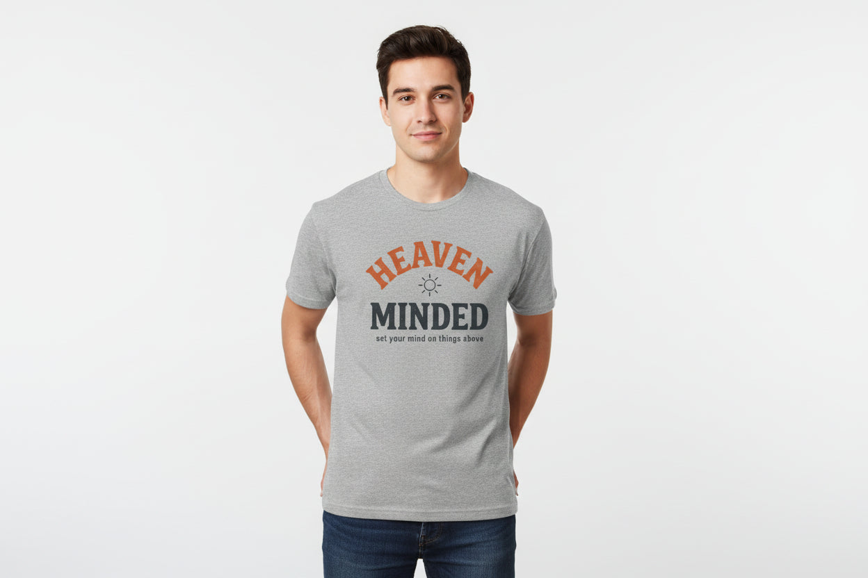 Heaven Minded Tee — Faith-Inspired Graphic T-Shirt