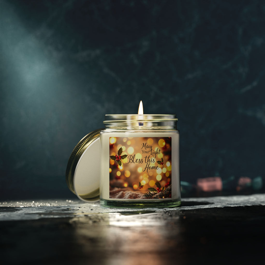 Scented Candle- 'May Your Light Bless This Home' (4oz, 9oz)