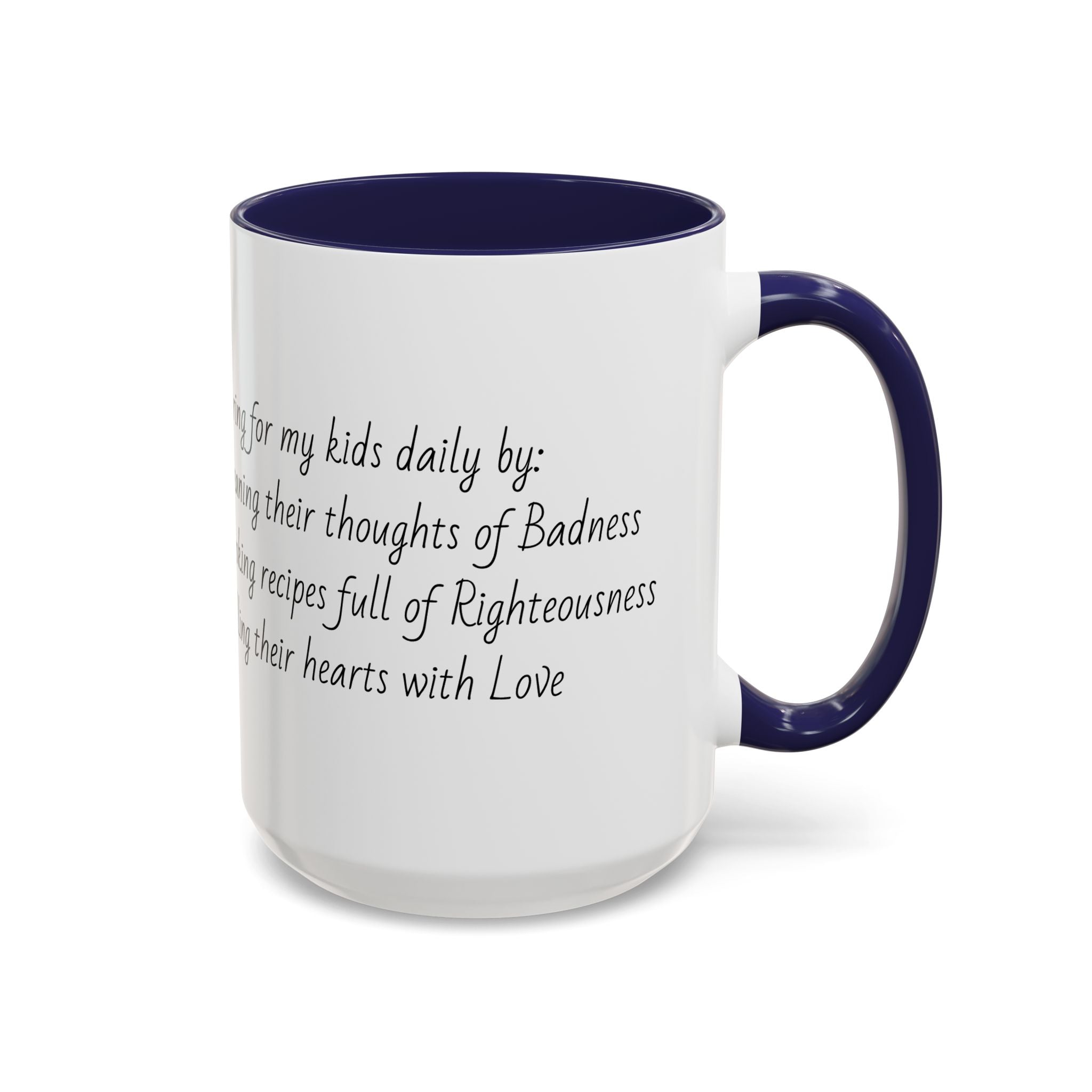 Mama Home Coffee Mug — Inspirational "Praying for My Kids" Accent Mug (11/15oz)