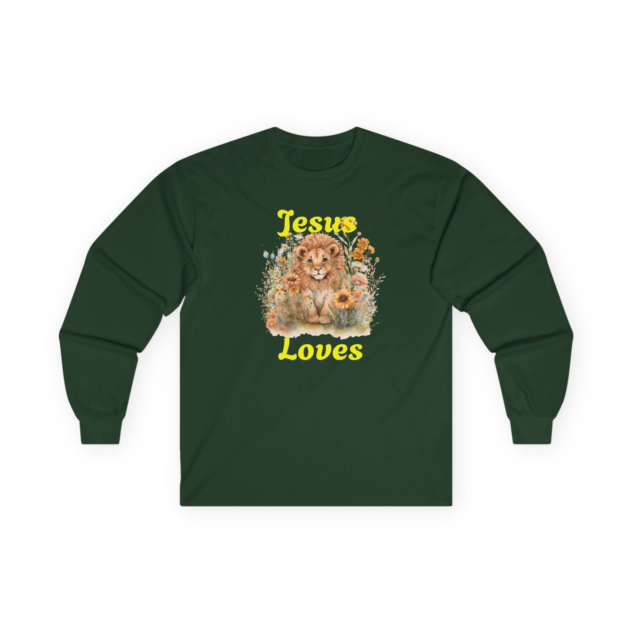Jesus Loves Lion Cub Long Sleeve Tee