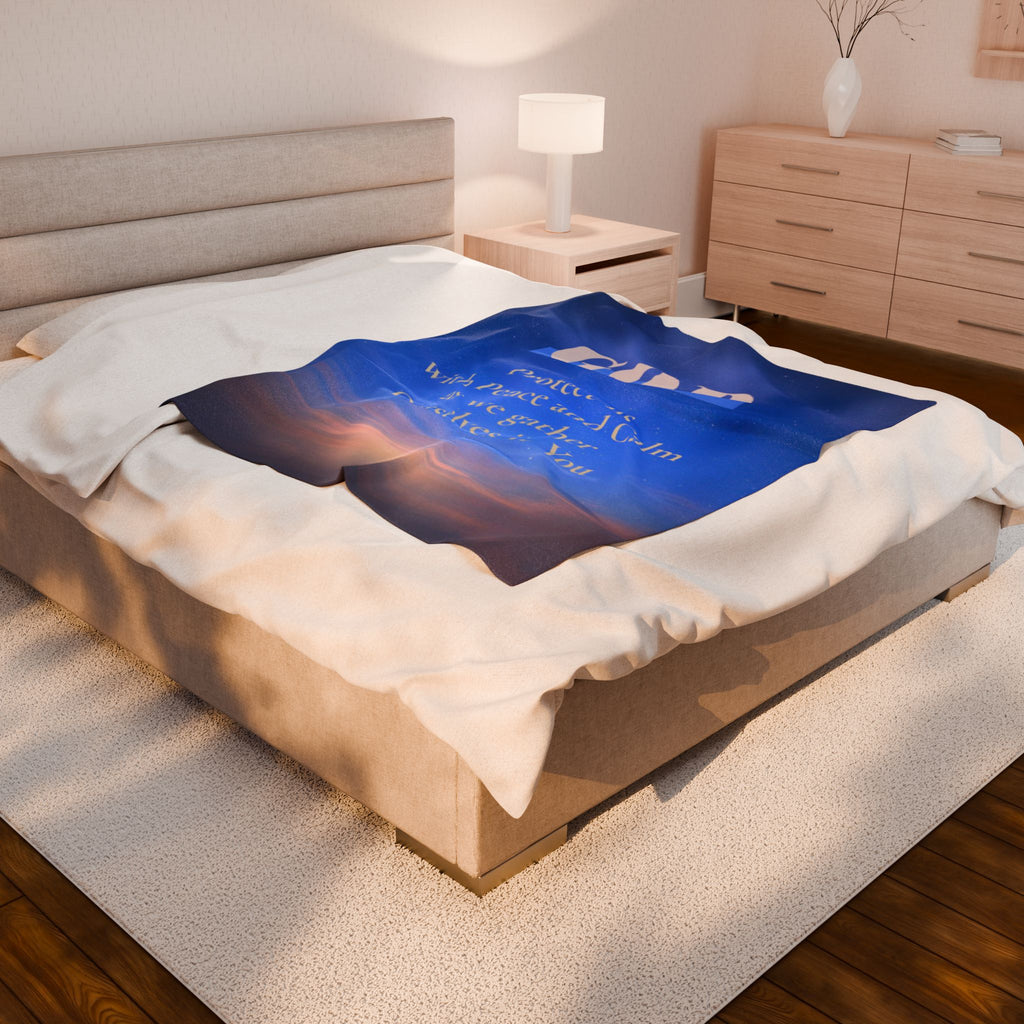 God Peace & Calm Velveteen Plush Blanket — Inspirational Religious Throw for Prayer, Comfort & Spiritual Gifts