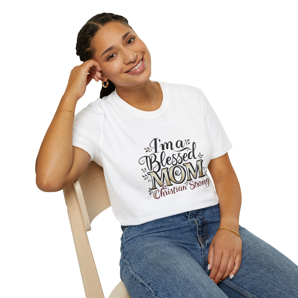 I’m a Blessed Mom Christian T-Shirt — Faith-Based Mother's Day Tee – Christian faith apparel & gifts | Fully Christian Appar