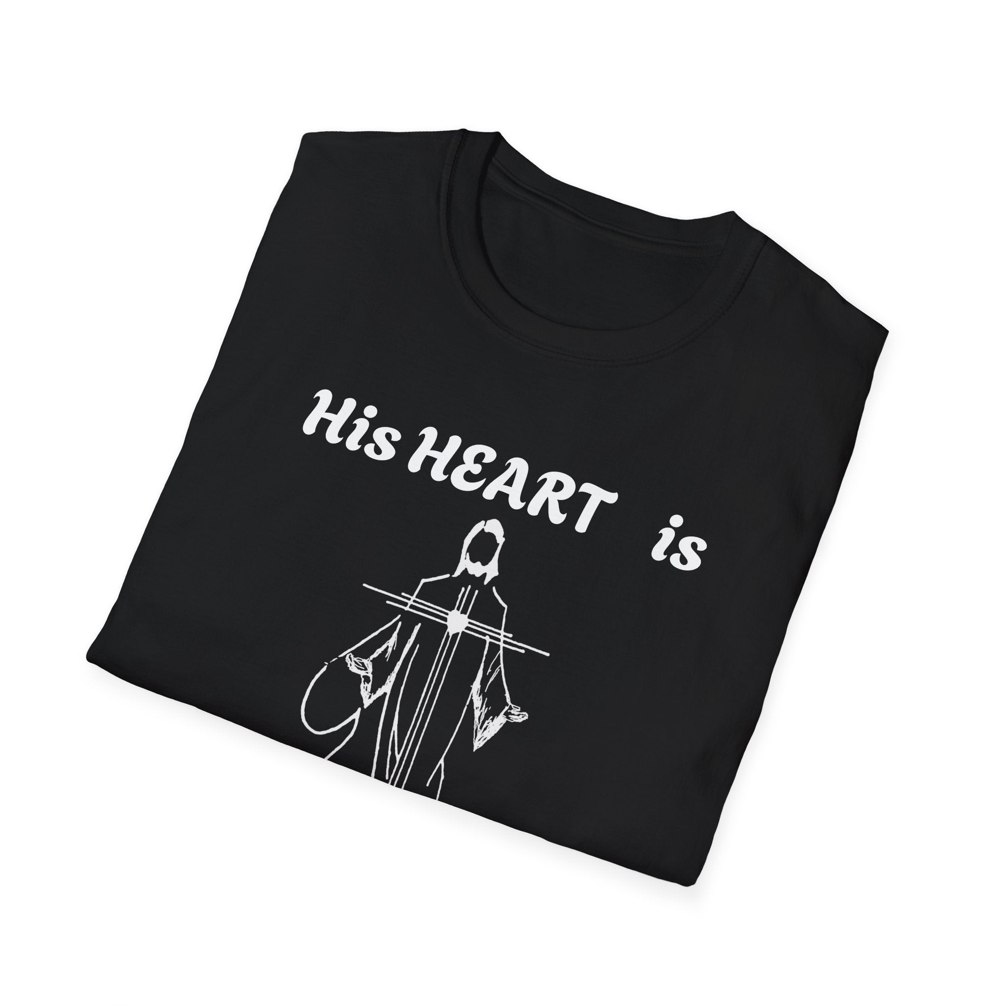 Christian Graphic Jesus  "His Heart is Love Peace" T-shirt
