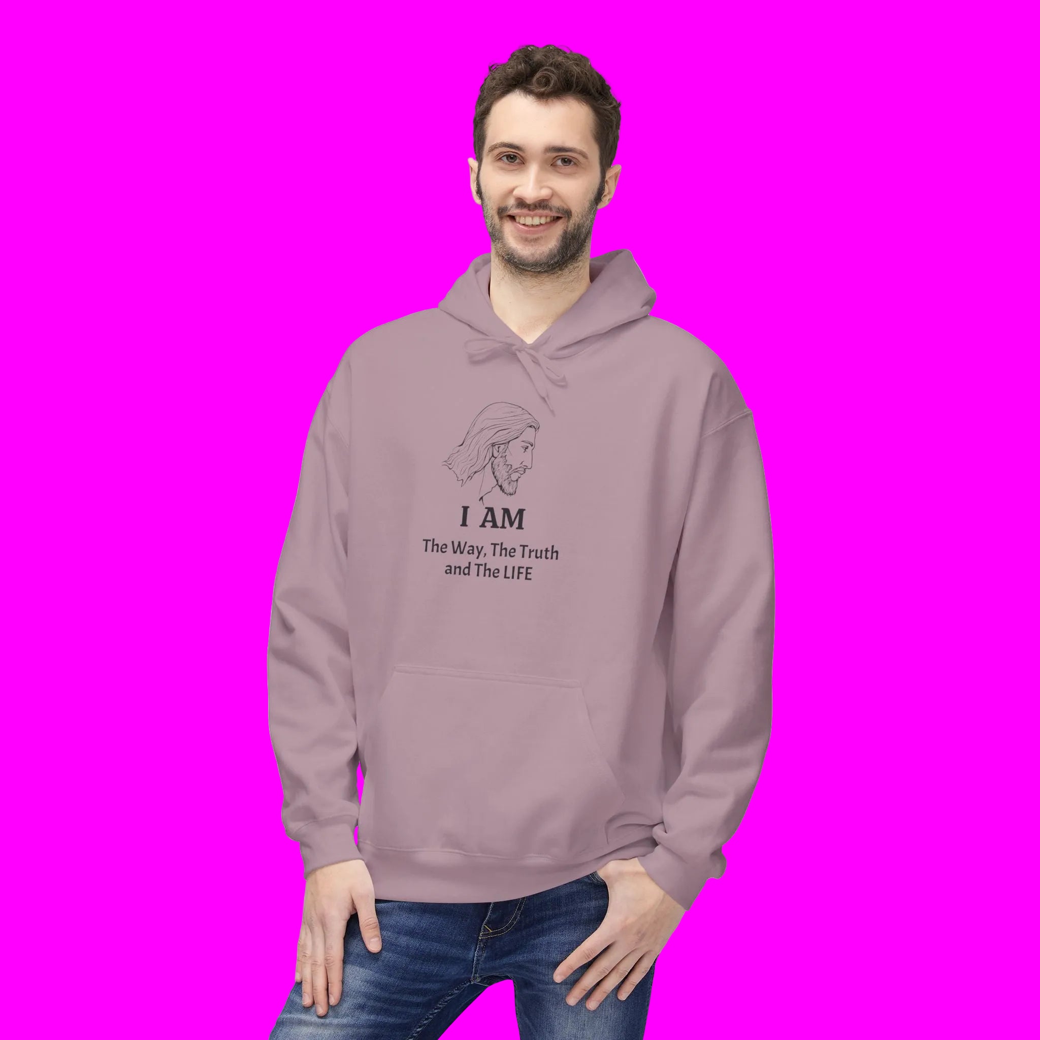 I AM Jesus Hoodie — "I AM The way, The truth and The LIFE" Christian Faith Pullover