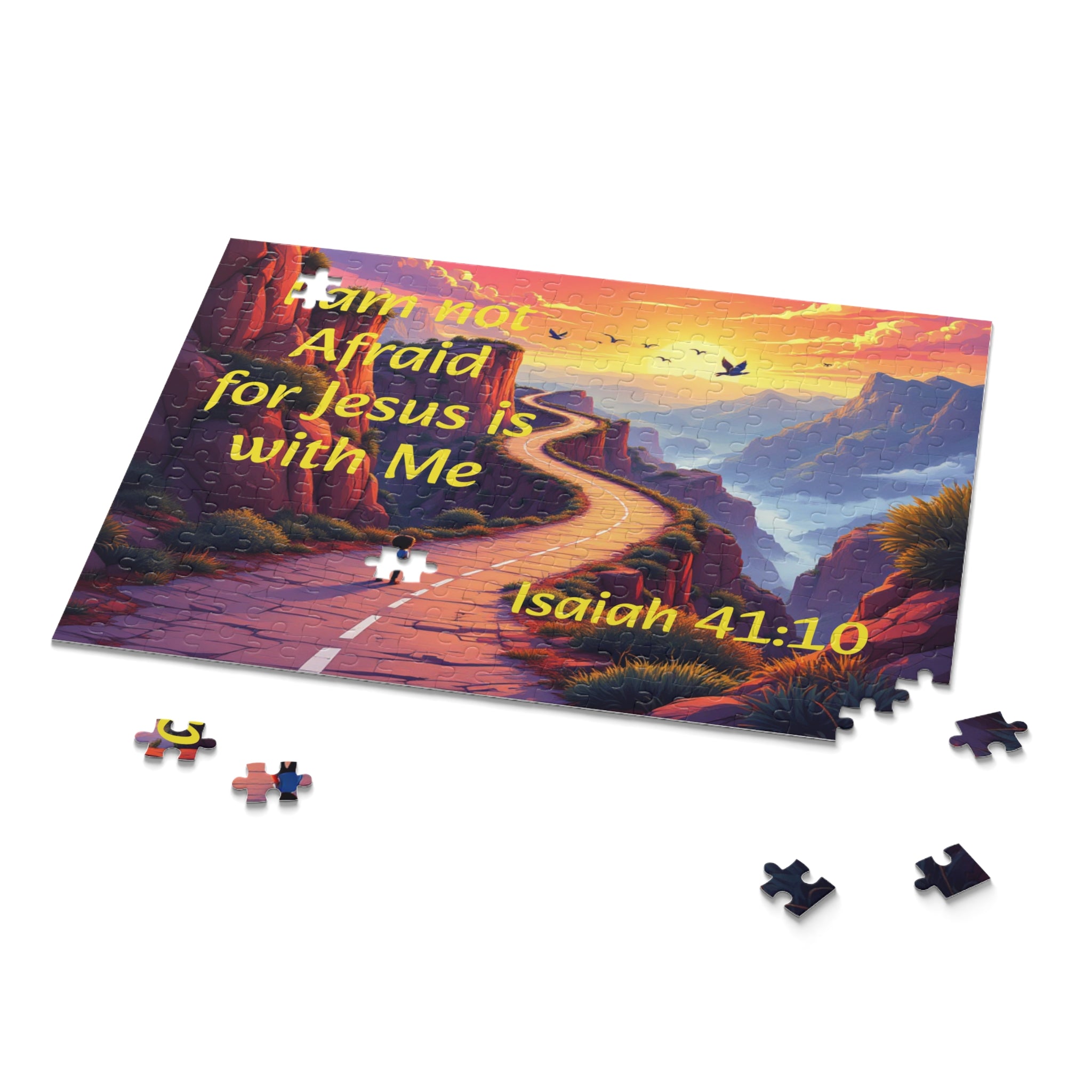 Christian Inspirational Puzzle — "I Am Not Afraid for Jesus Is With Me" (120/252/500 pcs) – Christian faith apparel & gifts 