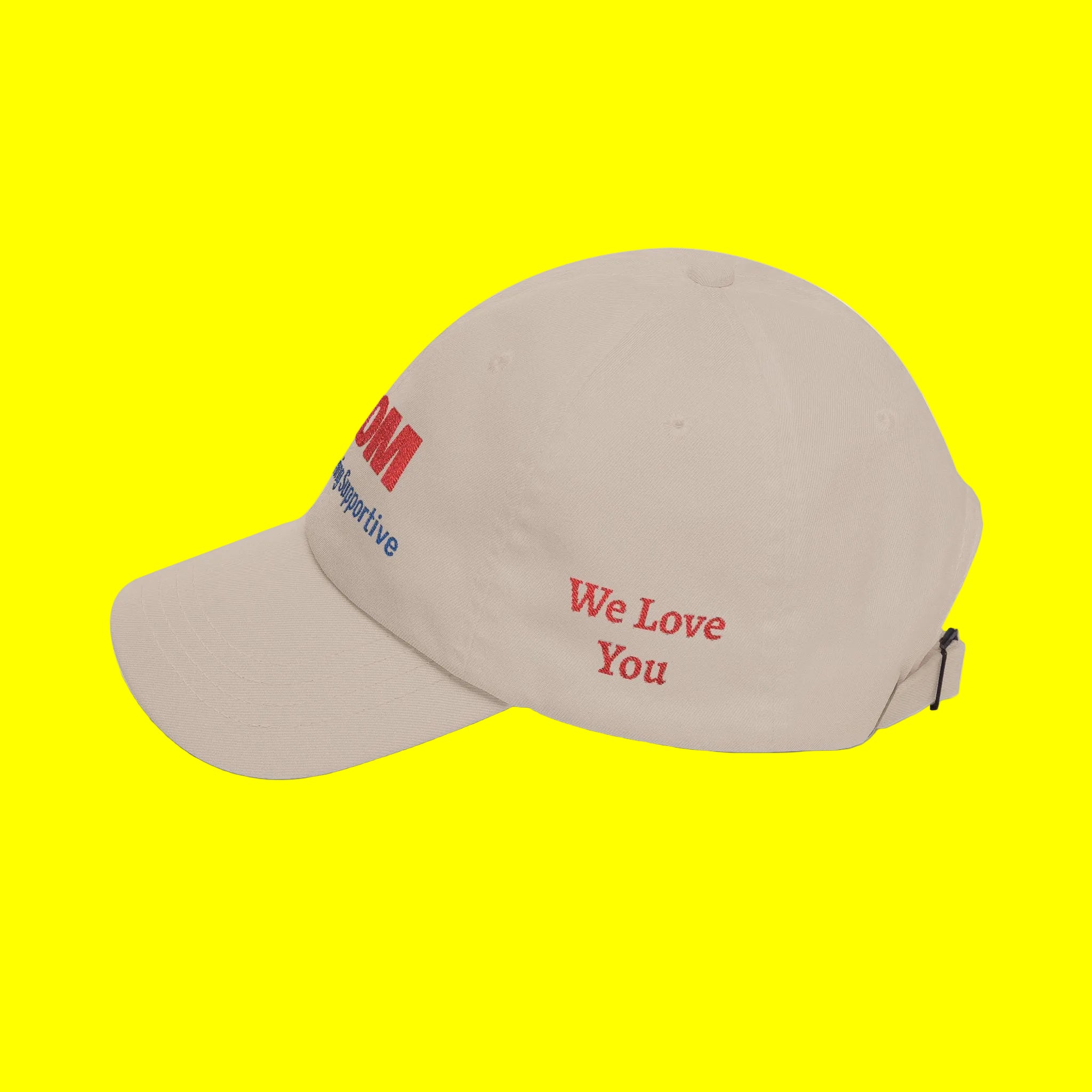 Total MOM Embroidered Classic Dad Cap — Loving Caring Supportive Hat for Mothers, Mother’s Day Gift