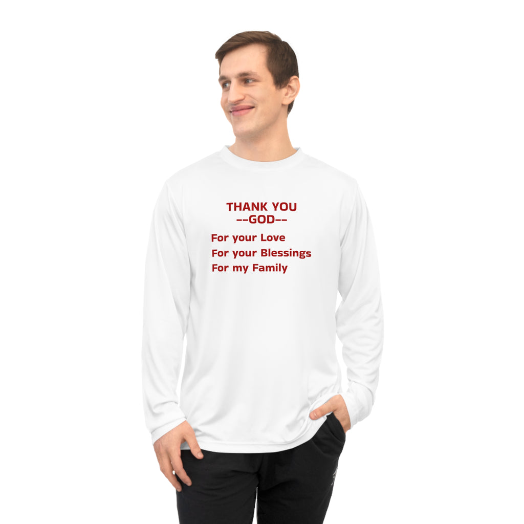 Thank You God Long Sleeve Shirt — Gratitude Faith Tee for Family & Blessings – Christian faith apparel & gifts | Fully Chris
