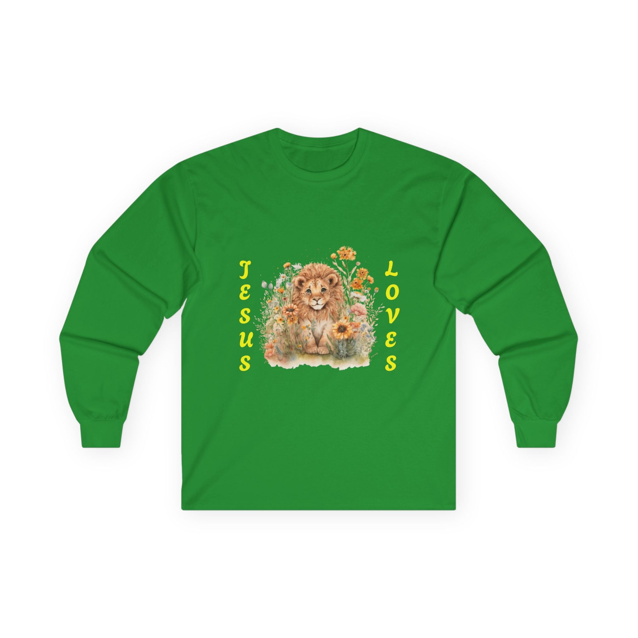 Jesus Loves Lion Cub Long Sleeve Tee