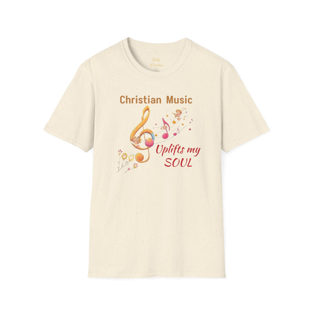 Christian Music T-Shirt – "Uplifts My Soul" Inspirational Faith Tee