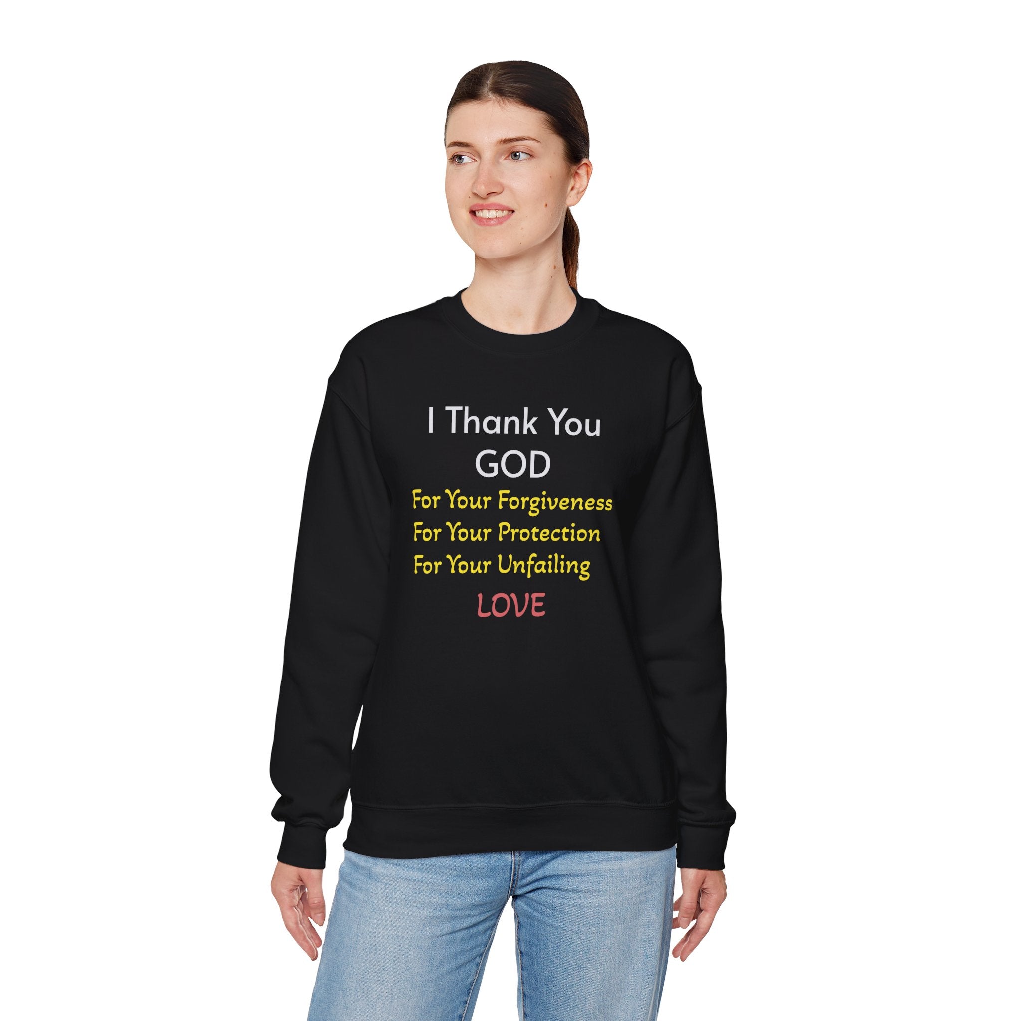 Faith Thank You God Sweatshirt — "I Thank You GOD" Inspirational Crewneck