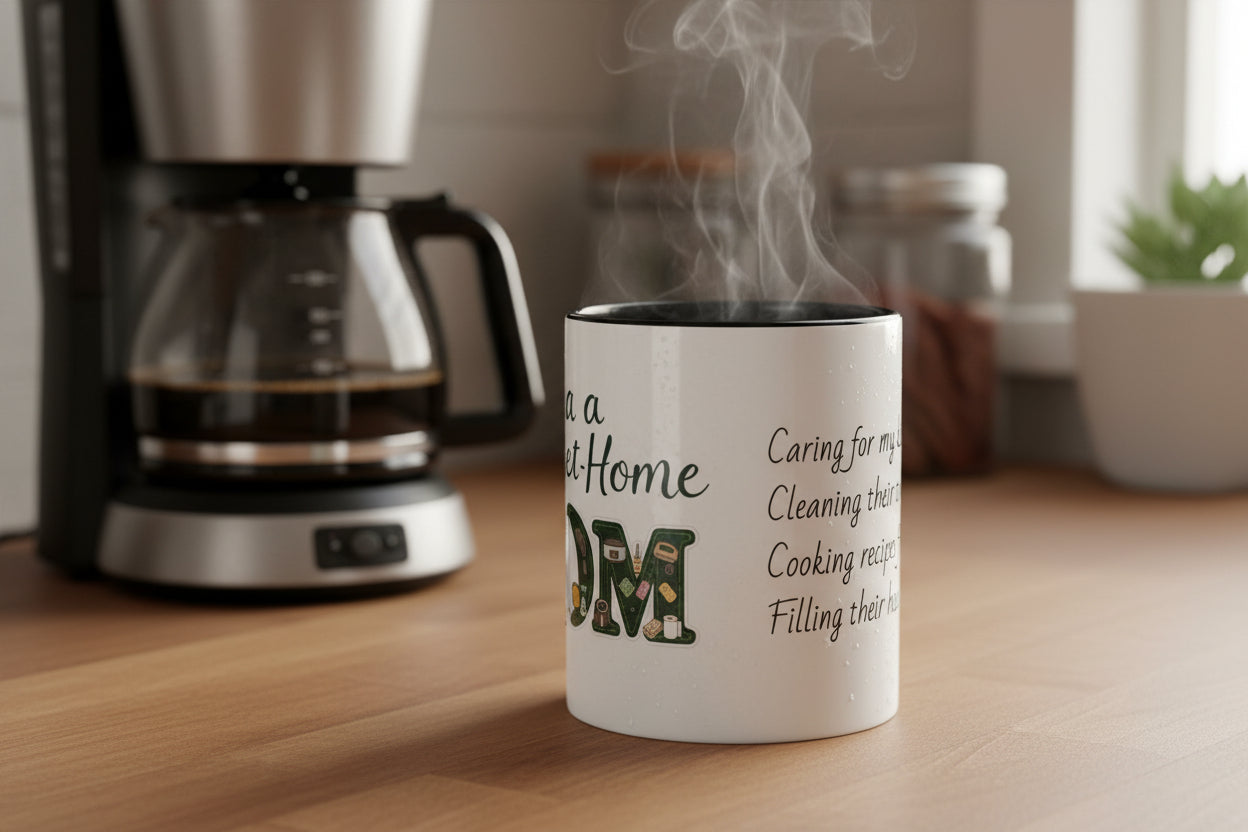 Mama Home Coffee Mug — Inspirational "Praying for My Kids" Accent Mug (11/15oz)