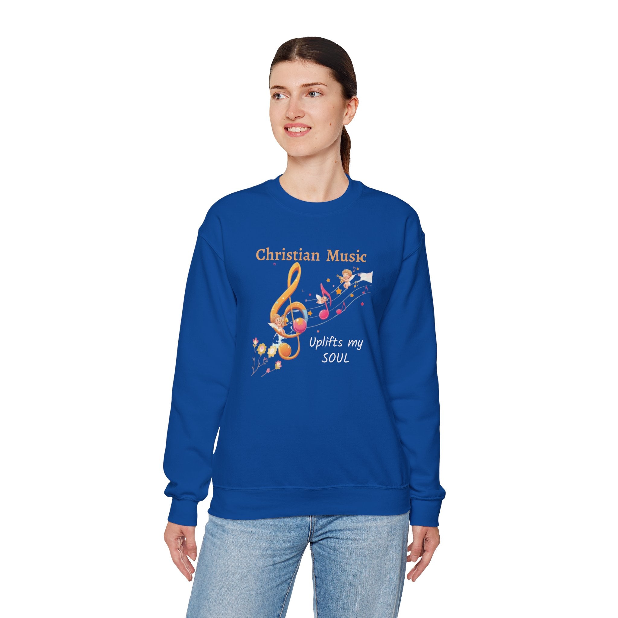 Christian Music Uplifts My Soul Crewneck Sweatshirt