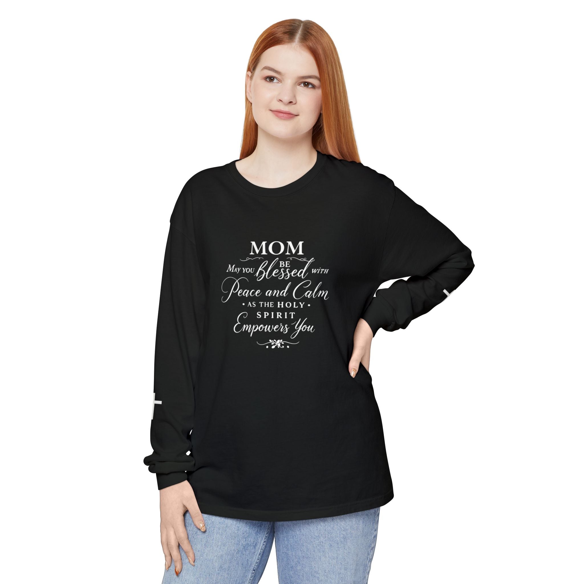 Mom Blessed Prayer Long Sleeve Shirt — Christian Mother's Gift