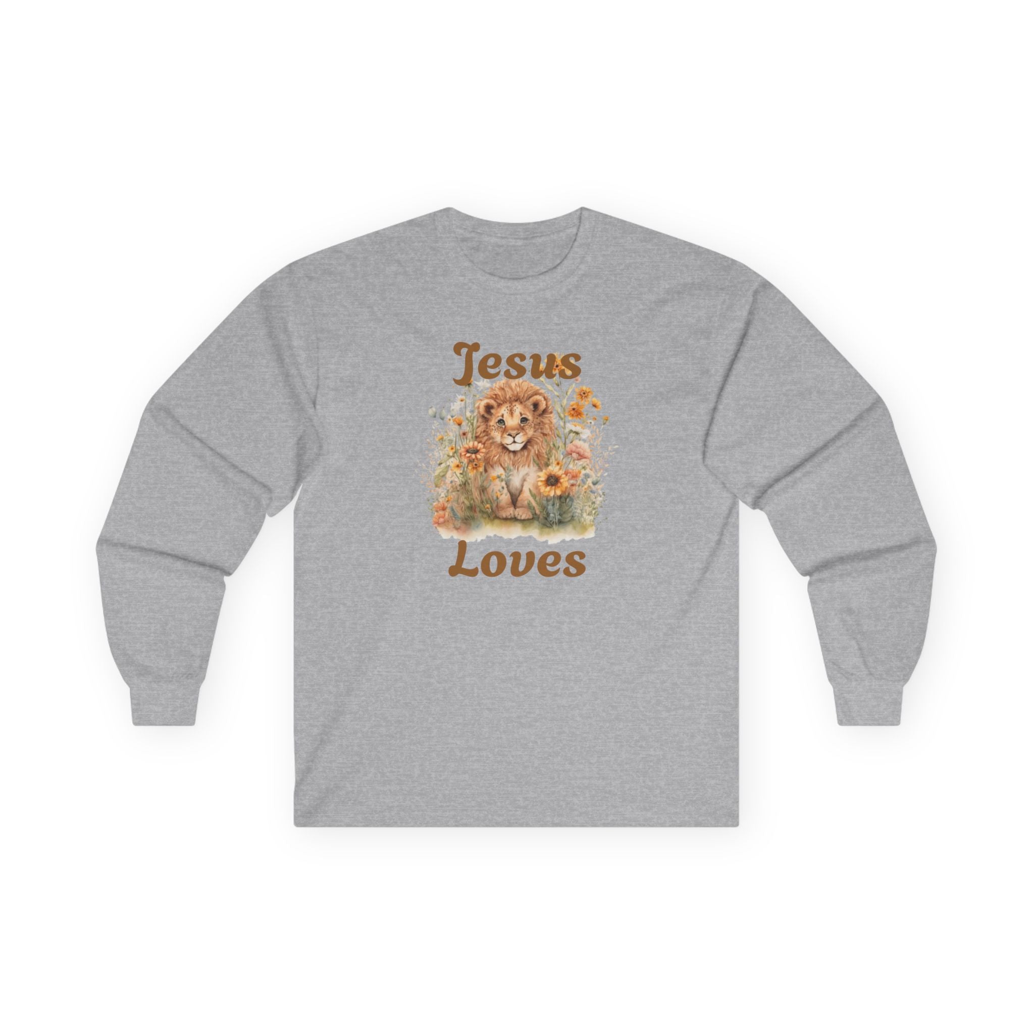 Jesus Loves Lion Cub Long Sleeve Tee