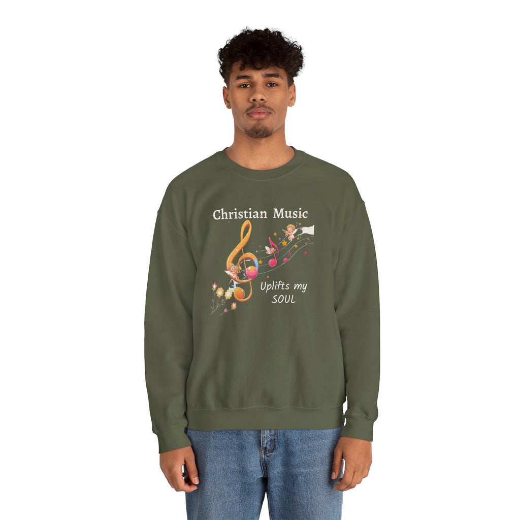 Christian Music Uplifts My Soul Crewneck Sweatshirt