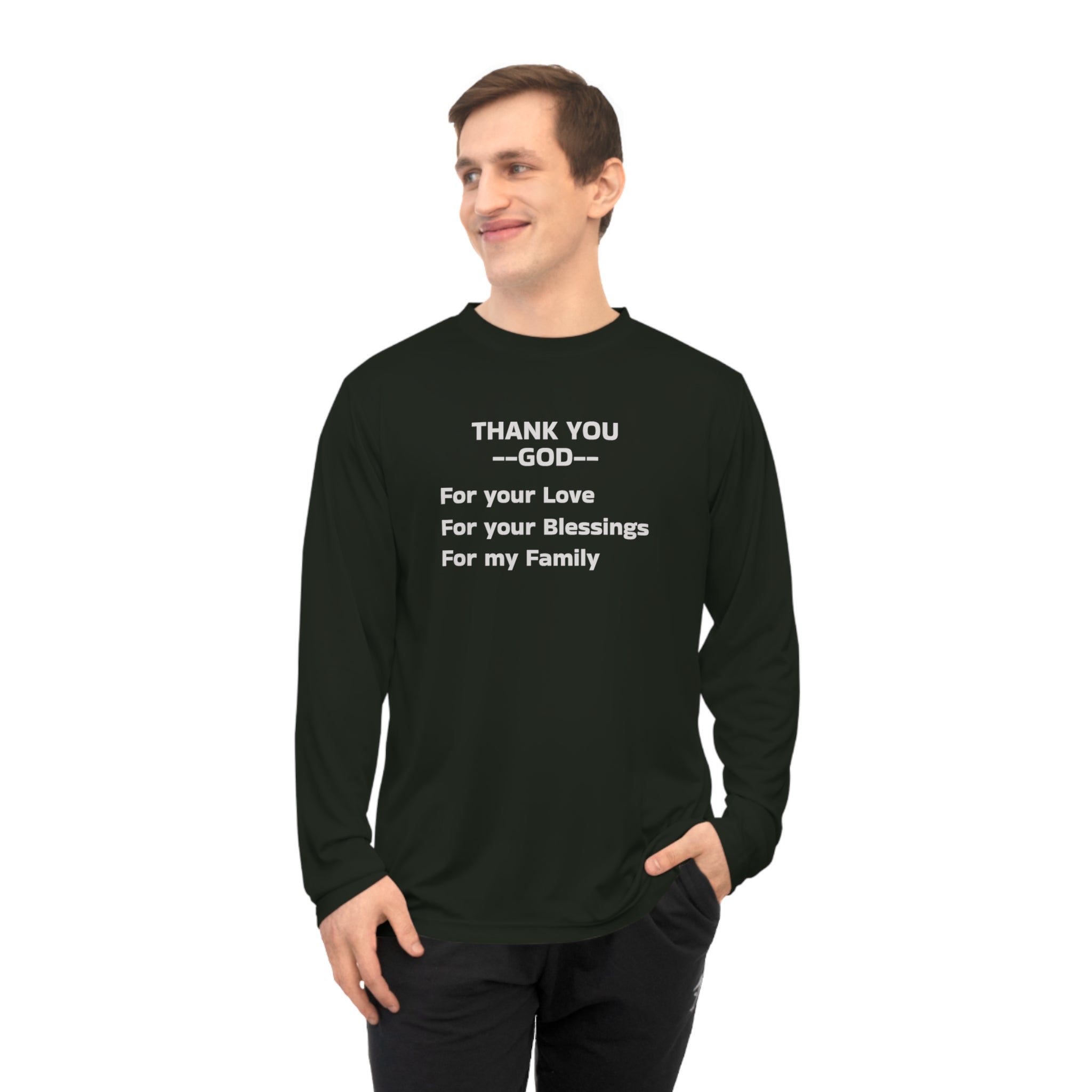 Thank You God Long Sleeve Shirt — Gratitude Faith Tee for Family & Blessings