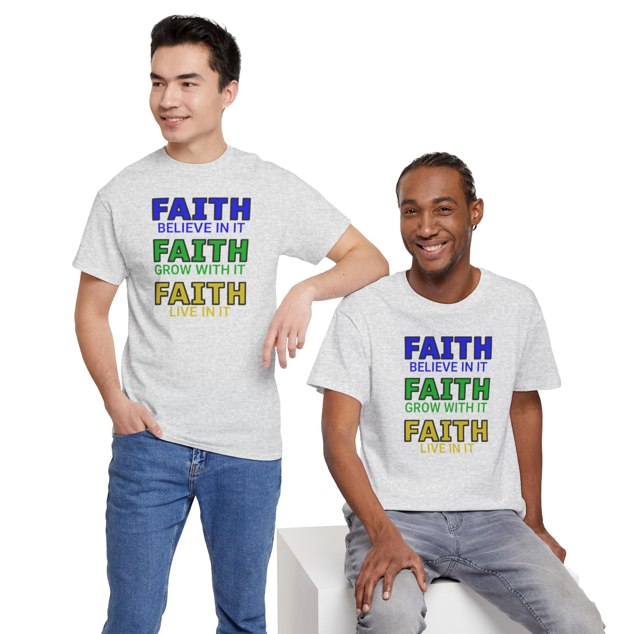 Faith-Inspired Unisex Cotton Tee, Spiritual T-Shirt, Inspirational Apparel, Gift for Believers, Everyday Wear, Positive Vibes