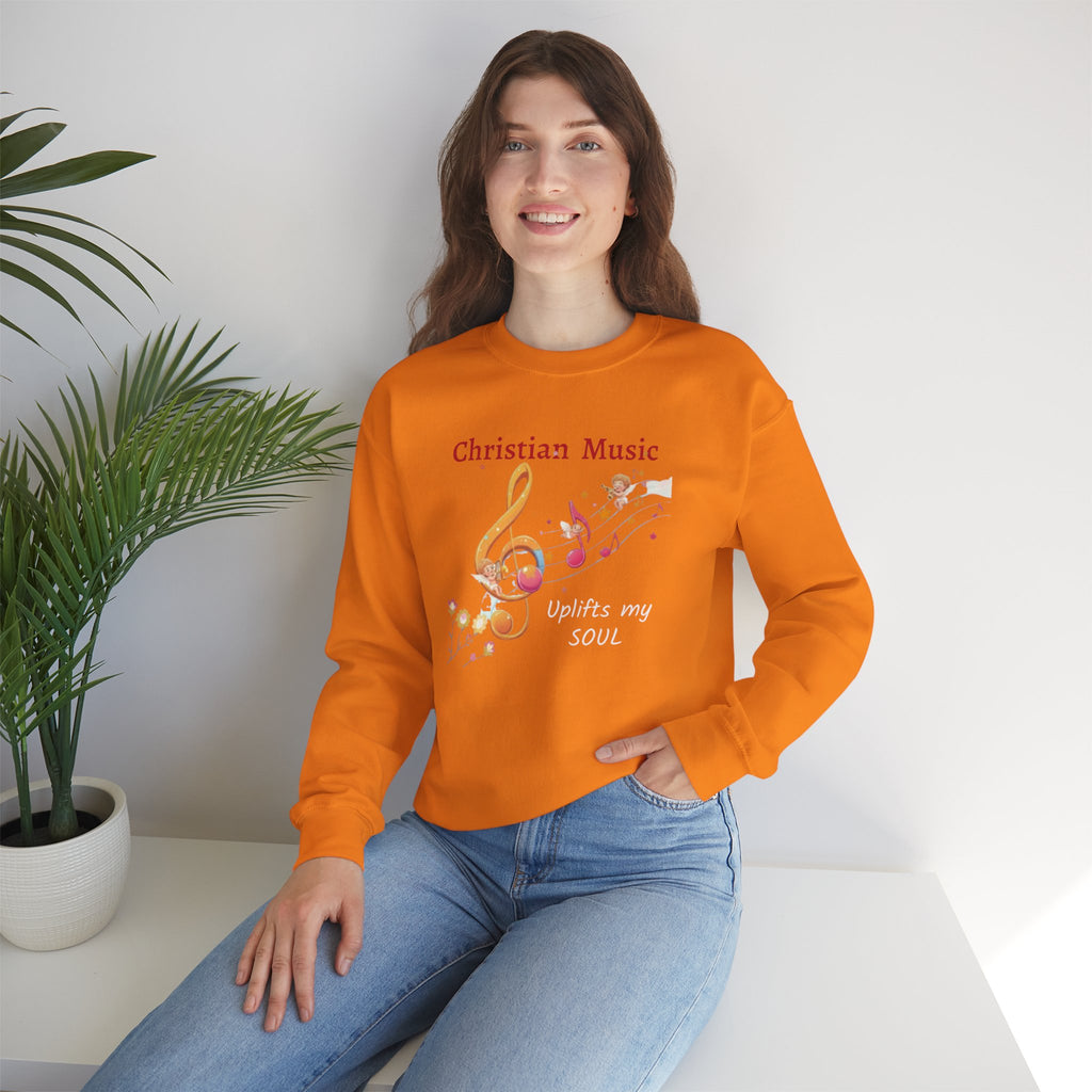 Christian Music Uplifts My Soul Crewneck Sweatshirt