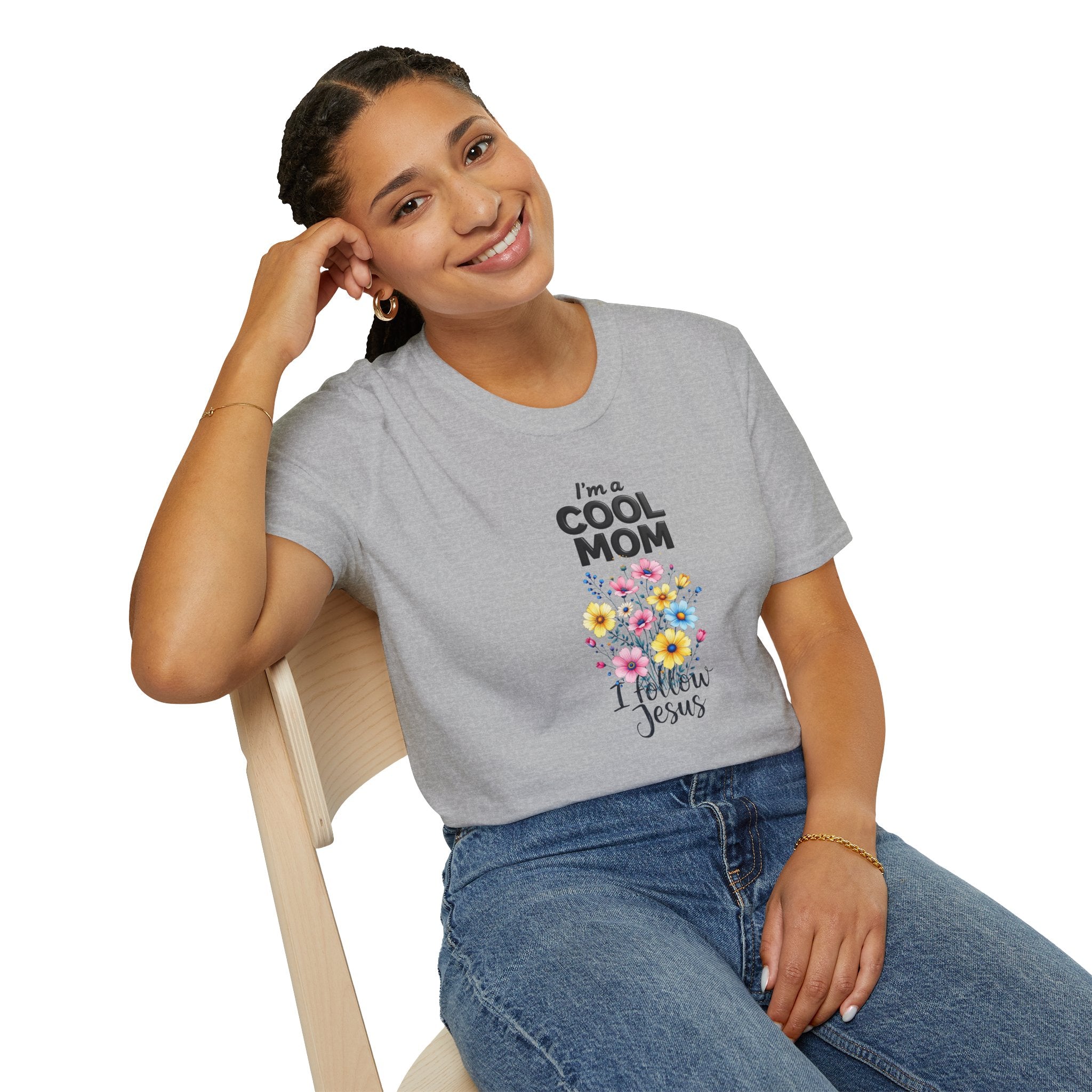Cool Mom T-Shirt — “I’m a Cool Mom, I Follow Jesus” Christian Mom Tee