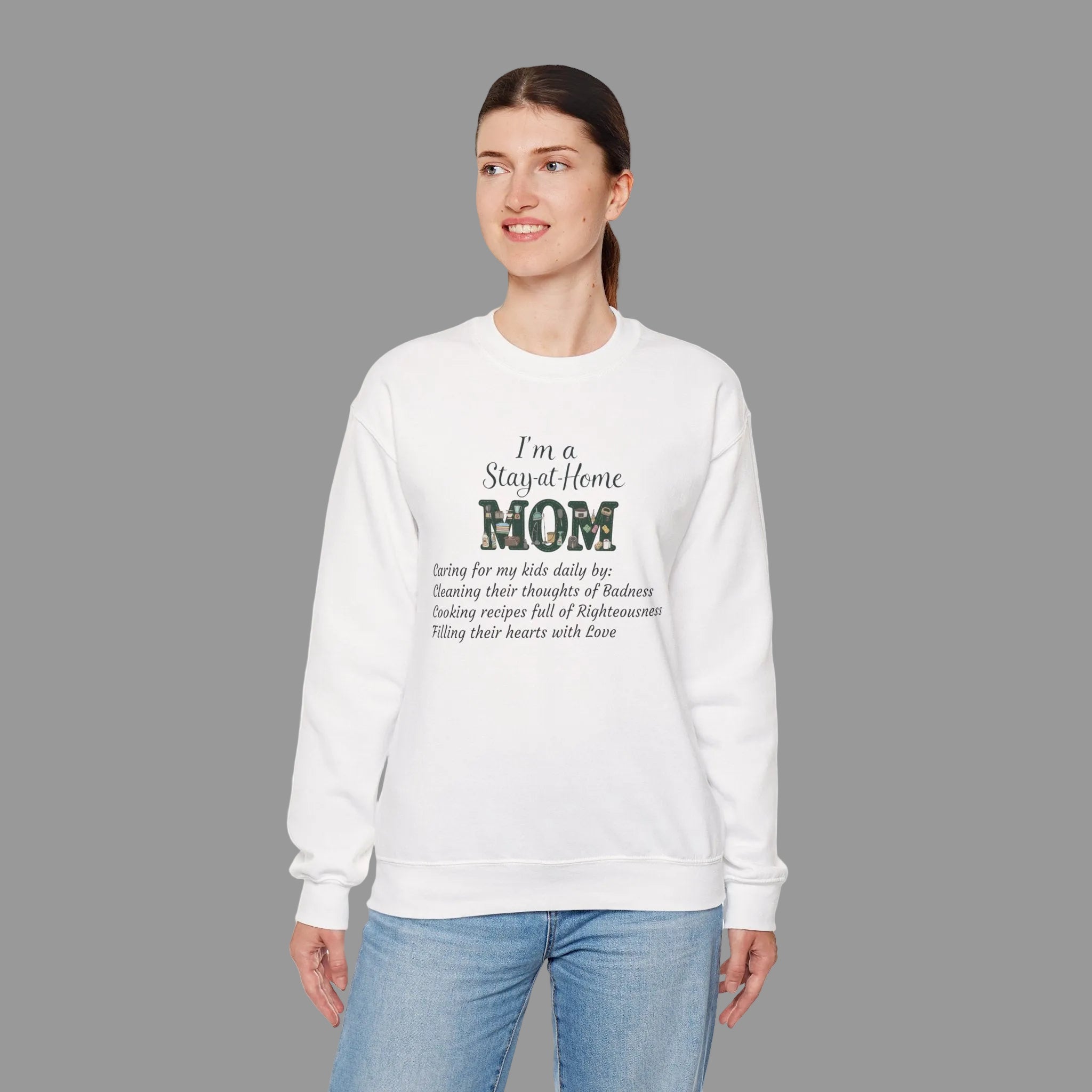 Stay at Home Mom Sweatshirt — 'I'm a Stay at Home MOM' Cozy Crewneck for Mothers