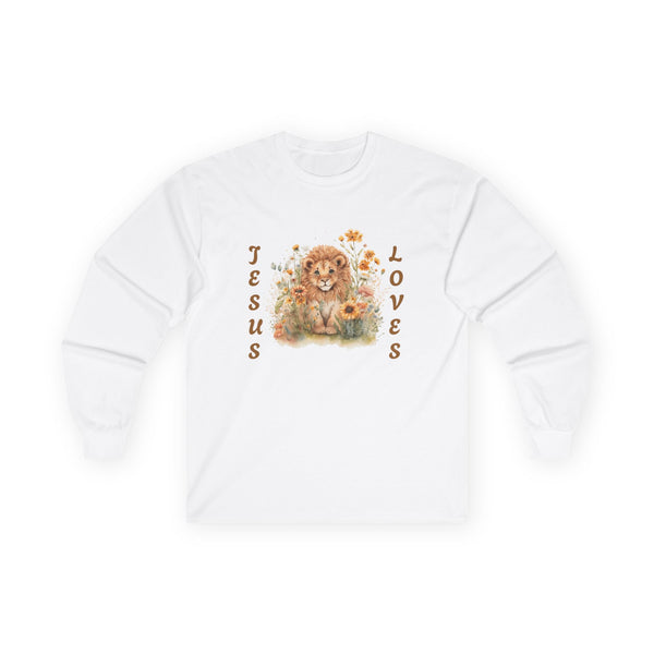 Jesus Loves Lion Cub Long Sleeve Tee