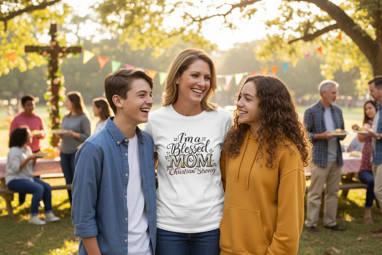 I’m a Blessed Mom Christian T-Shirt — Faith-Based Mother's Day Tee