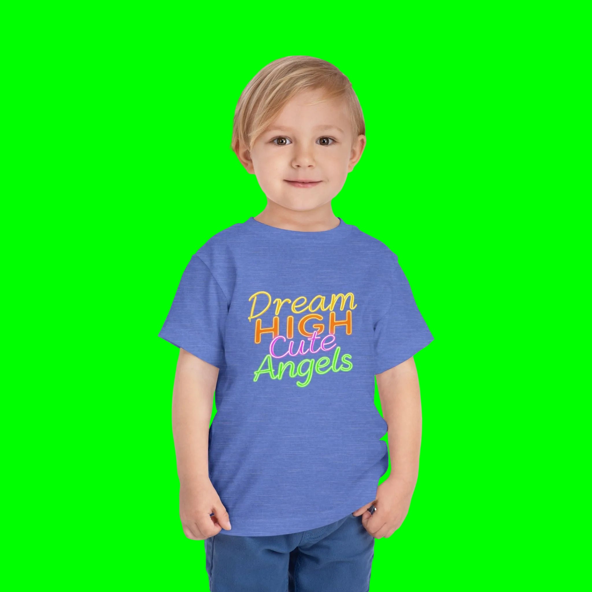 Dream High Cute Angels Toddler T-Shirt – Colorful Inspirational Kids Tee-2T to 5T