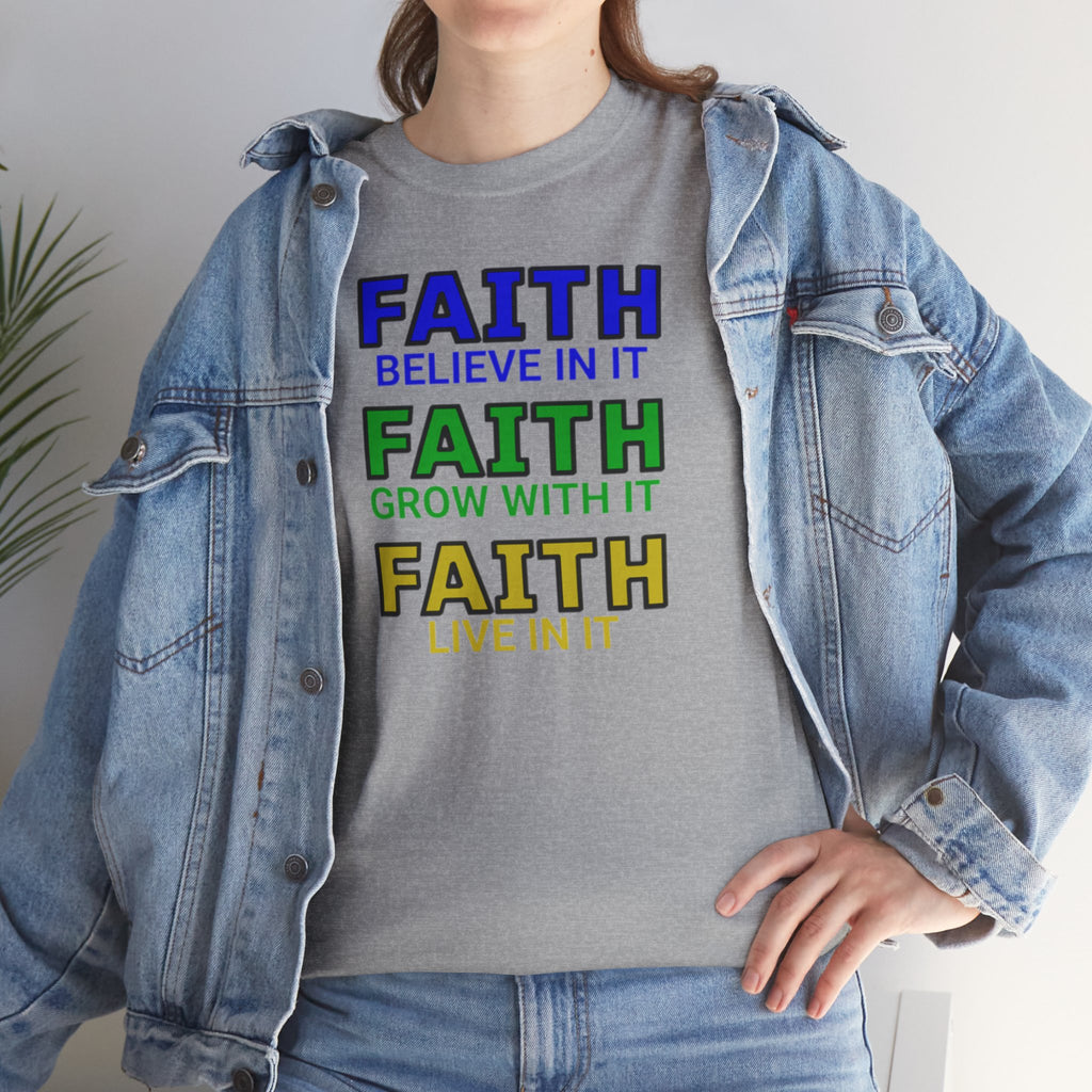 Faith-Inspired Unisex Cotton Tee, Spiritual T-Shirt, Inspirational Apparel, Gift for Believers, Everyday Wear, Positive Vibes