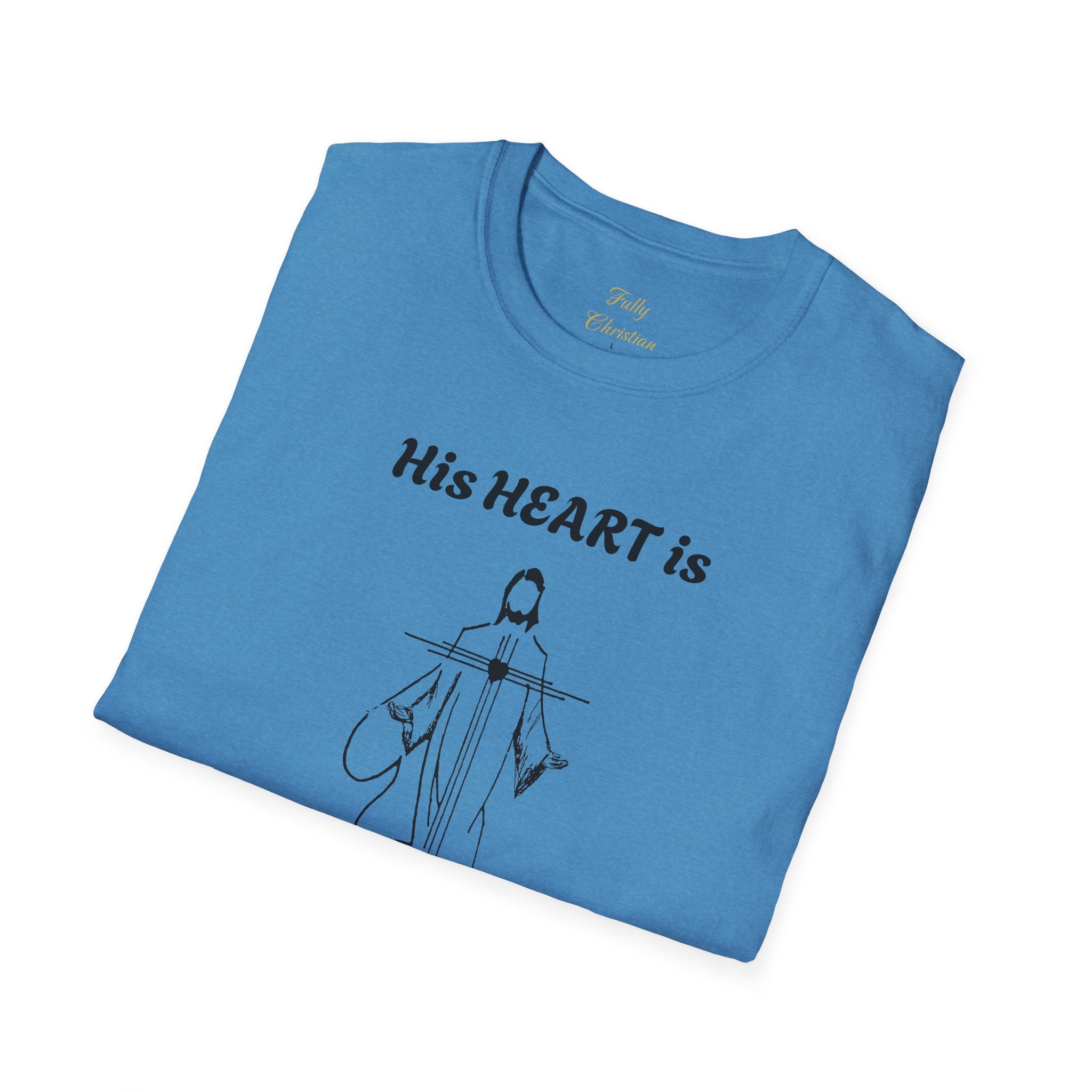 His Heart is Love Peace Unisex T-Shirt  Design