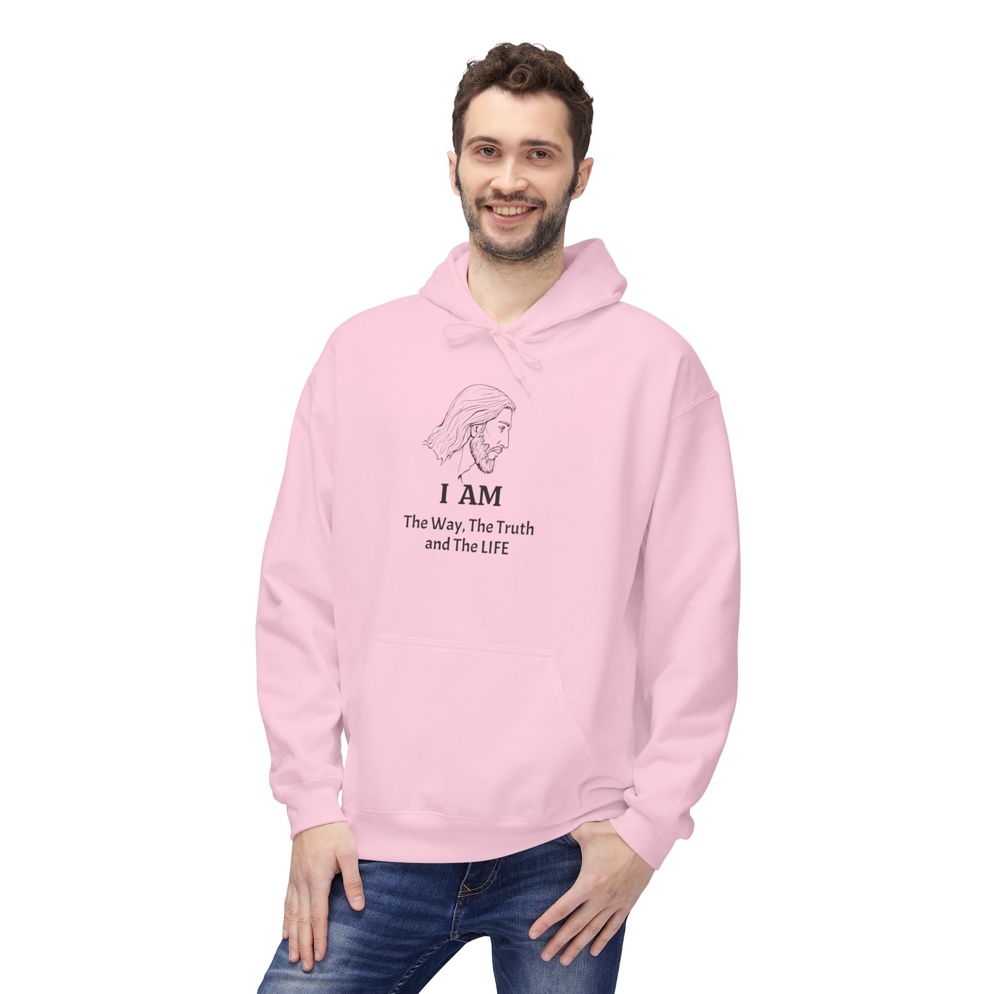 I AM Jesus Hoodie — "I AM The way, The truth and The LIFE" Christian Faith Pullover