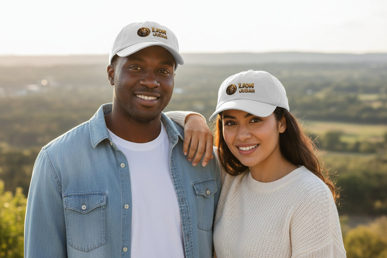 Lion of Judah Baseball Cap – Christian Faith Lion Emblem Clean Up Cap
