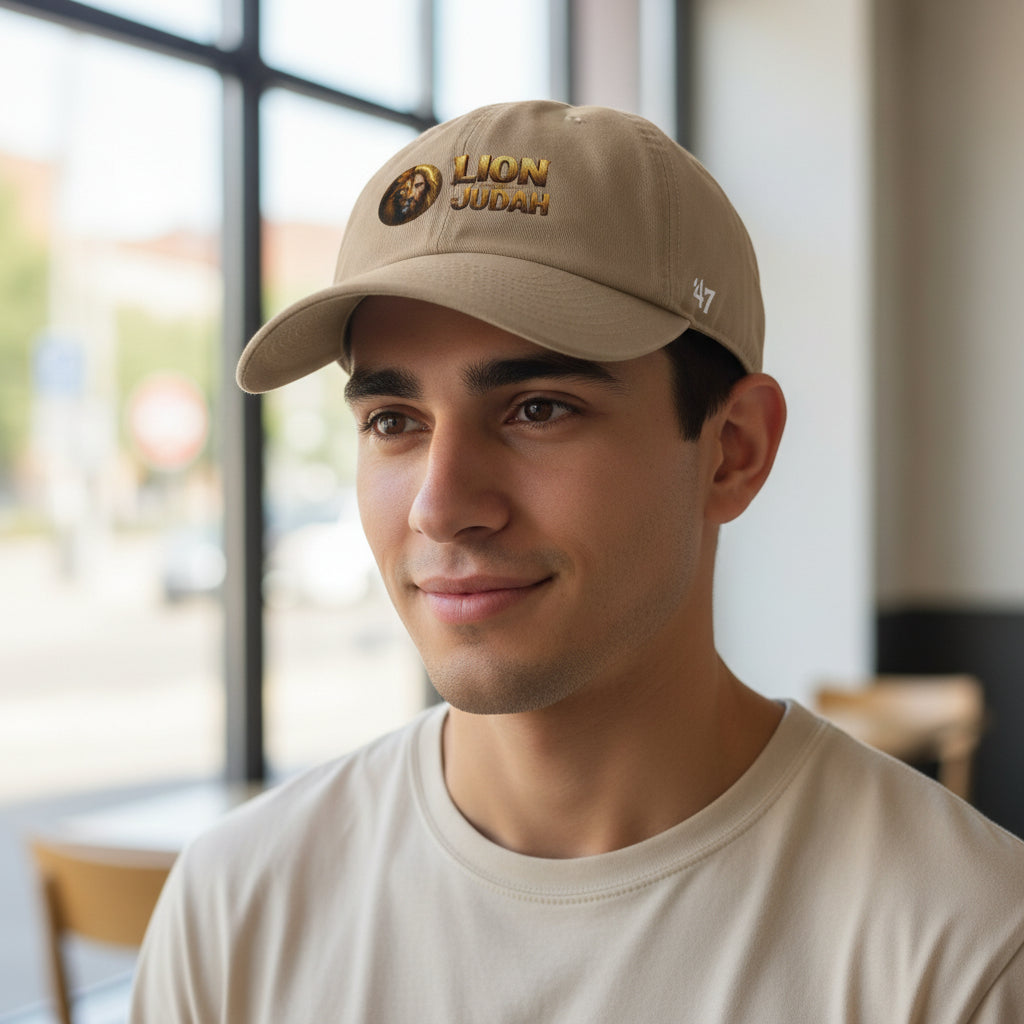 Lion of Judah Baseball Cap – Christian Faith Lion Emblem Clean Up Cap