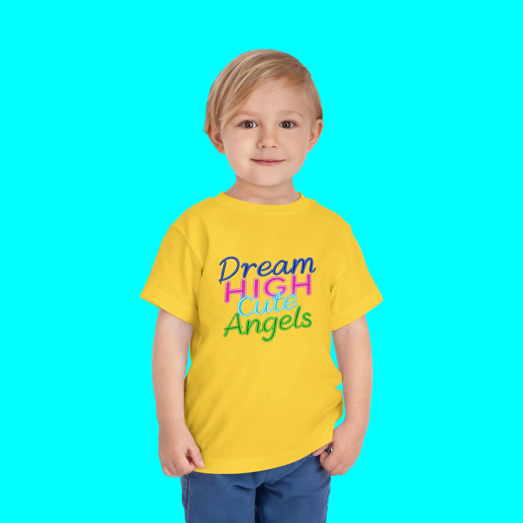 Dream High Cute Angels Toddler T-Shirt – Colorful Inspirational Kids Tee-2T to 5T