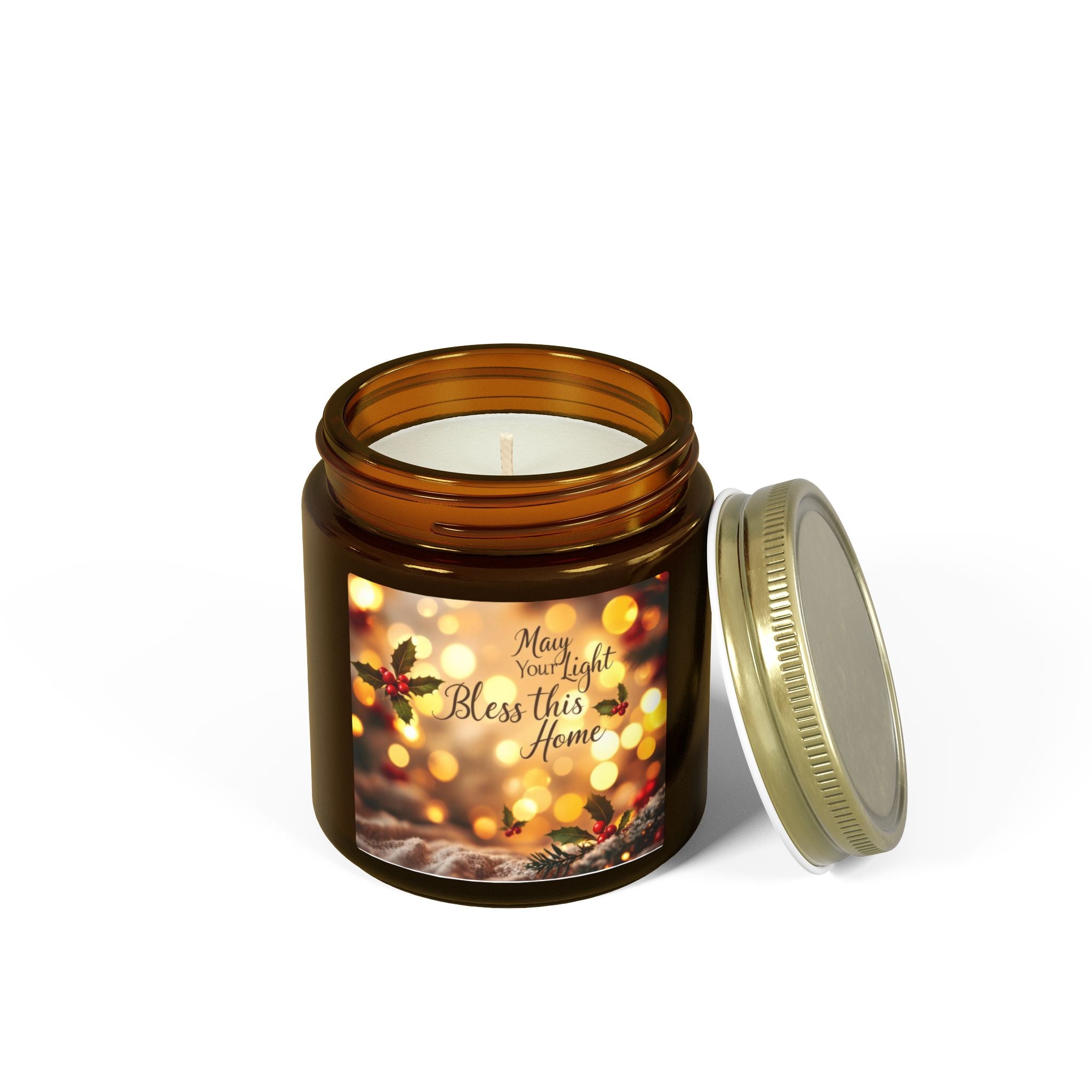 Scented Candle- 'May Your Light Bless This Home' (4oz, 9oz)