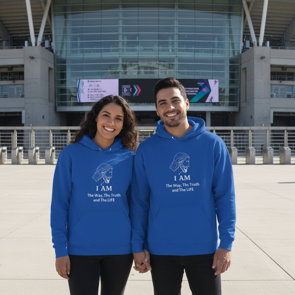 I AM Jesus Hoodie — "I AM The way, The truth and The LIFE" Christian Faith Pullover