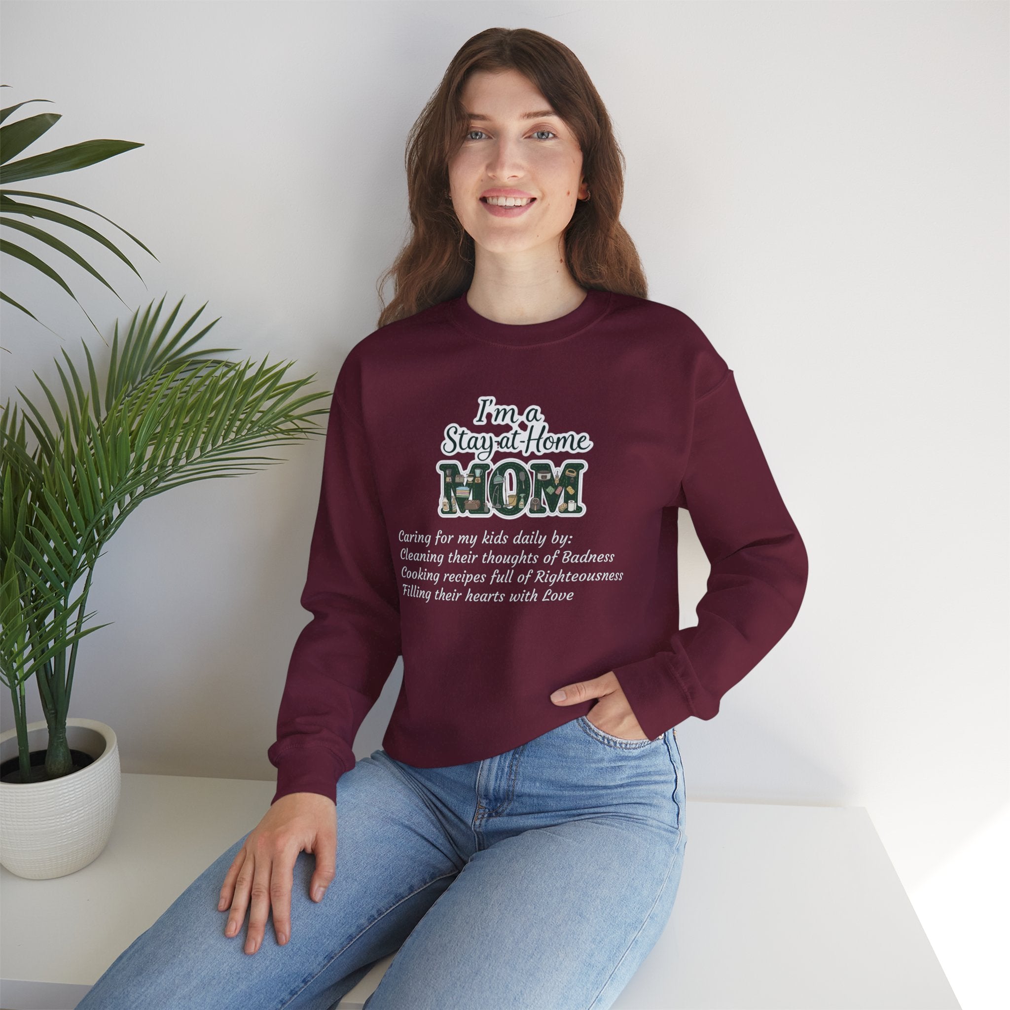 Stay at Home Mom Sweatshirt — 'I'm a Stay at Home MOM' Cozy Crewneck for Mothers