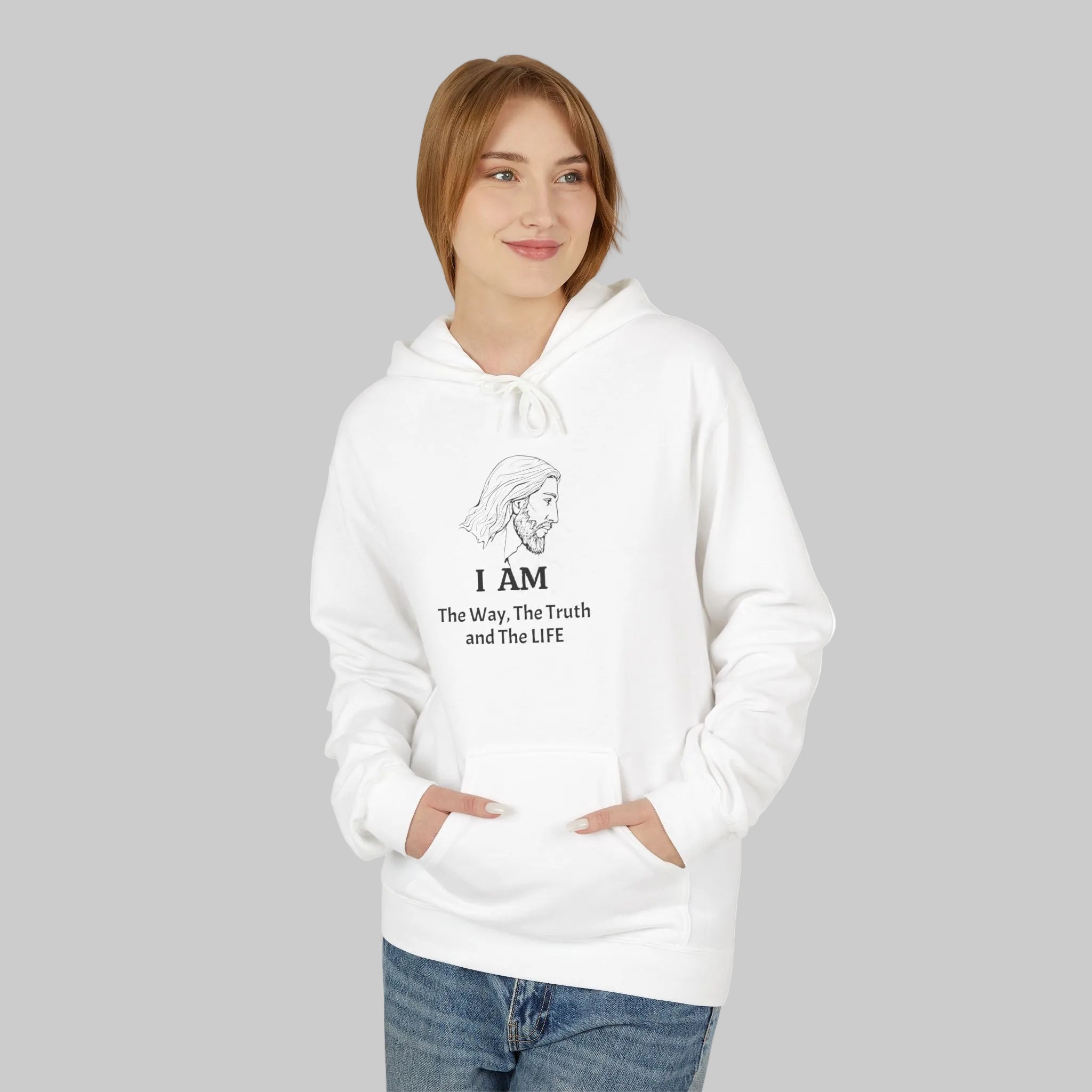 I AM Jesus Hoodie — "I AM The way, The truth and The LIFE" Christian Faith Pullover