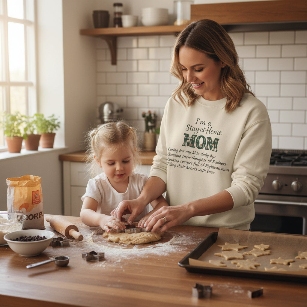 Stay at Home Mom Sweatshirt — 'I'm a Stay at Home MOM' Cozy Crewneck for Mothers