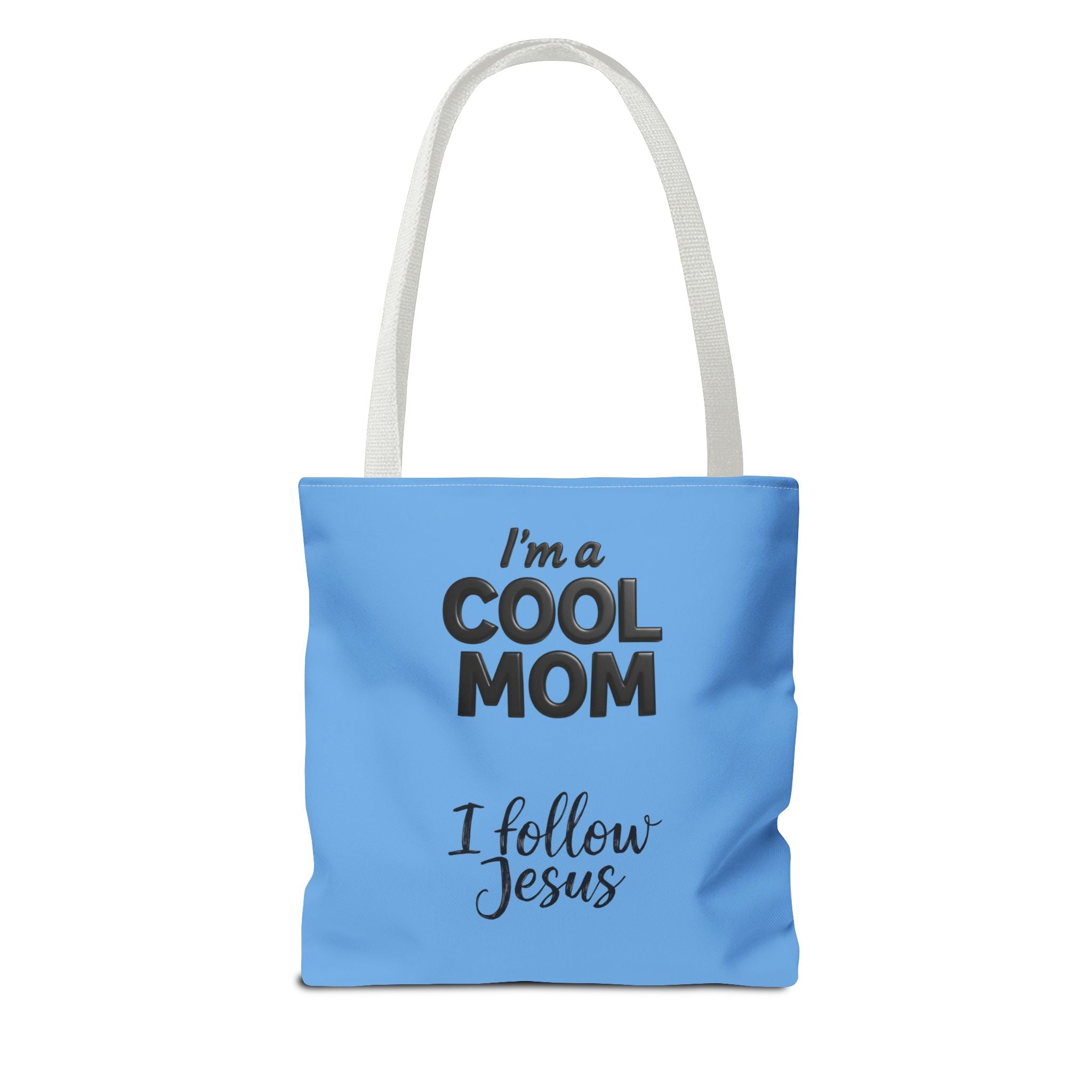 Cool Mom Tote Bag – "I Follow Jesus" Christian Faith Beach & Grocery Tote