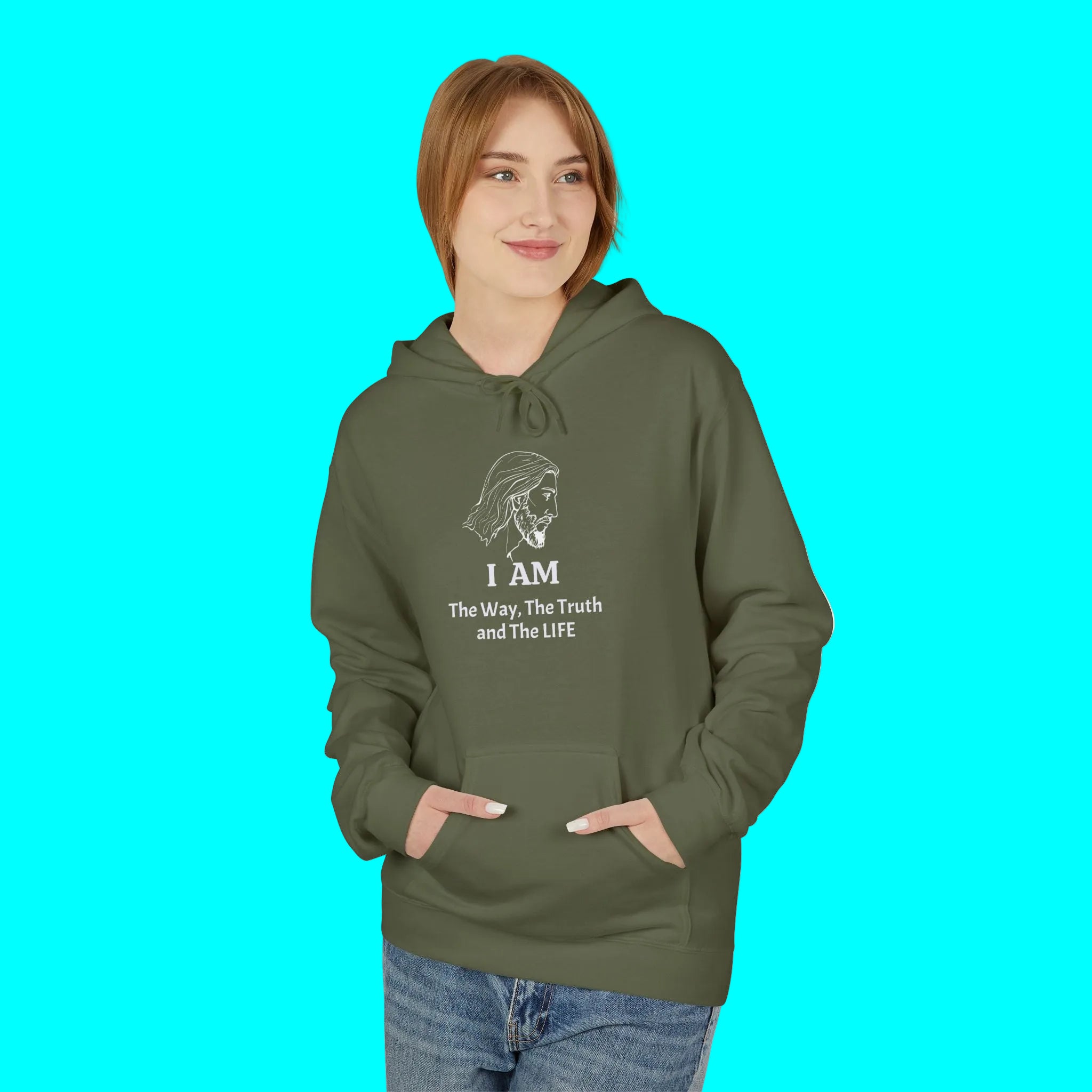 I AM Jesus Hoodie — "I AM The way, The truth and The LIFE" Christian Faith Pullover
