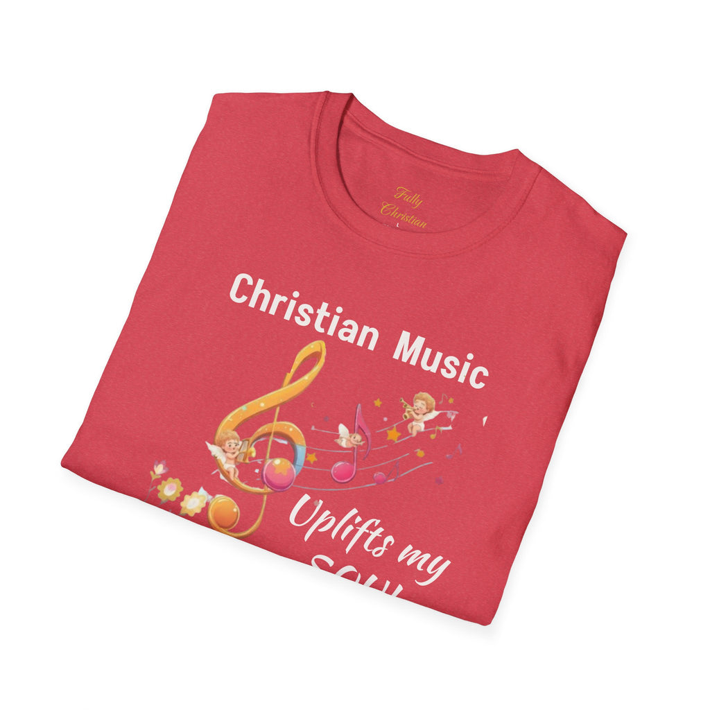 Christian Music T-Shirt – "Uplifts My Soul" Inspirational Faith Tee