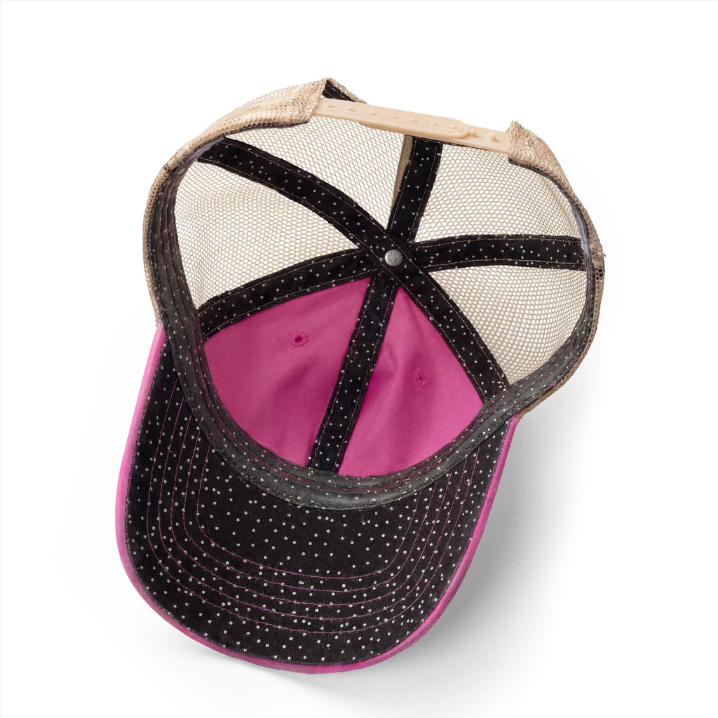 Blessed by Christ with Cross -Women's Washed Mesh-Back Cap
