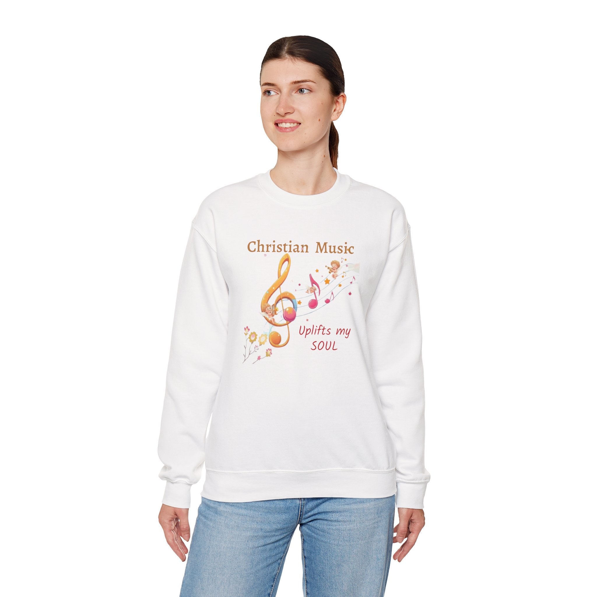 Christian Music Uplifts My Soul Crewneck Sweatshirt