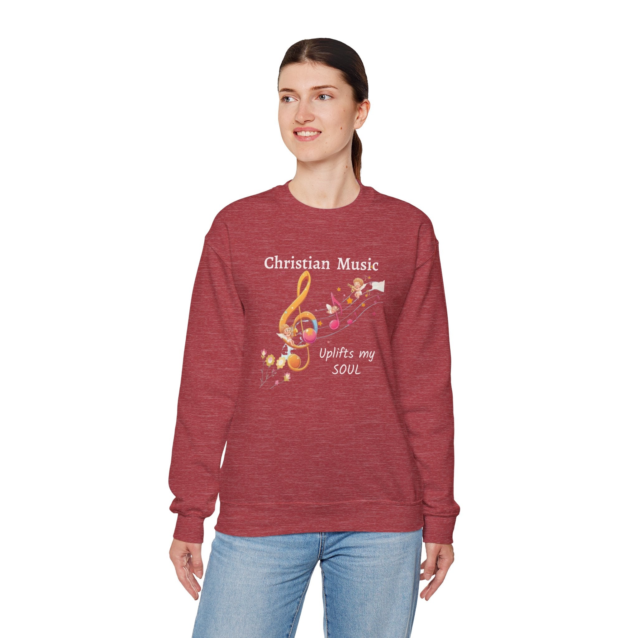 Christian Music Uplifts My Soul Crewneck Sweatshirt