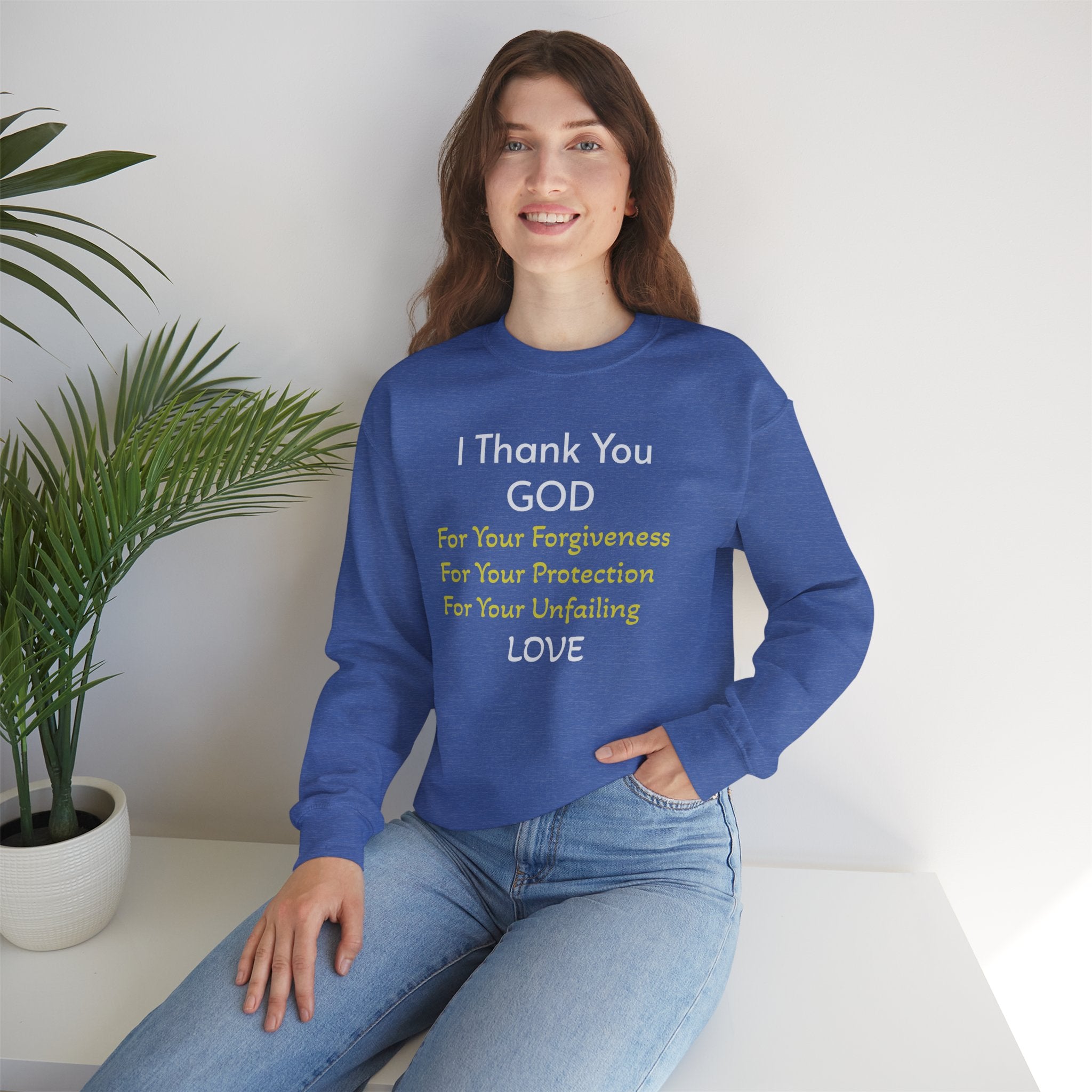 Faith Thank You God Sweatshirt — "I Thank You GOD" Inspirational Crewneck