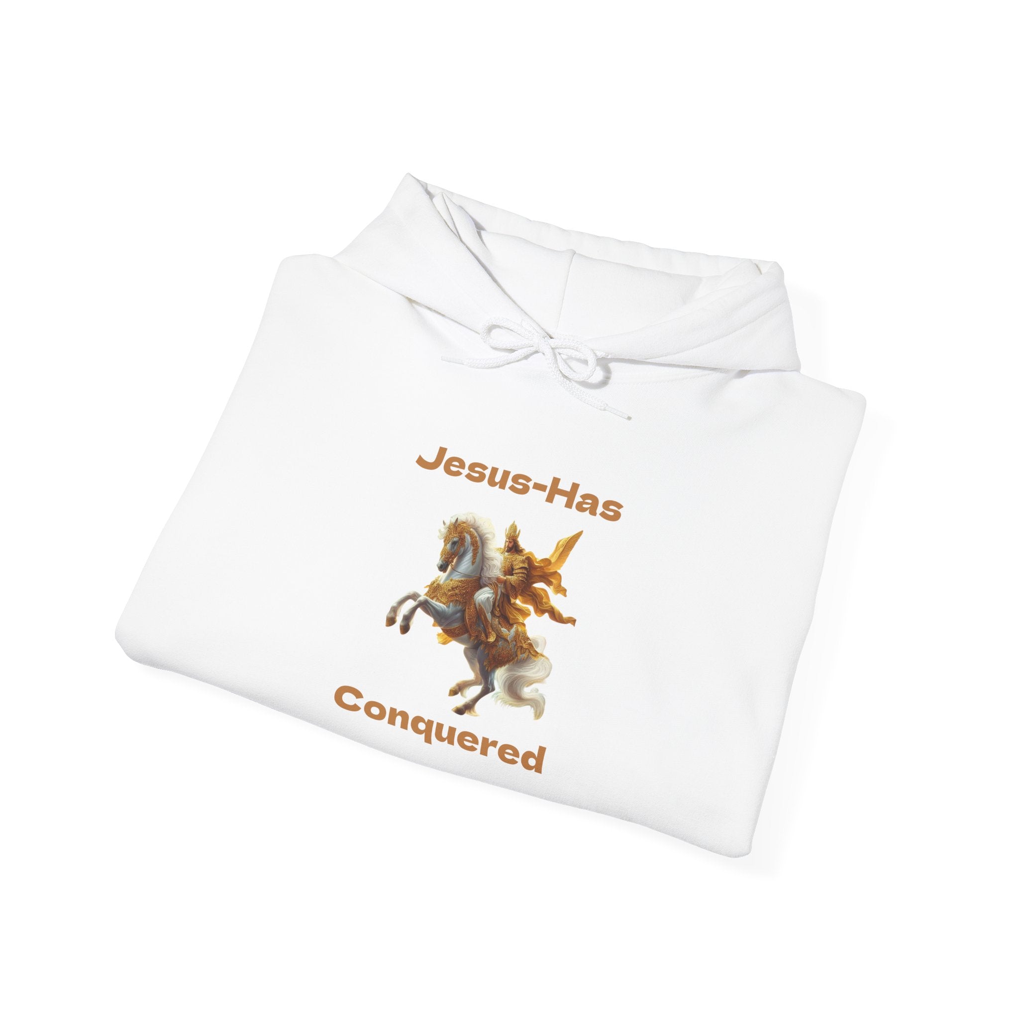 Jesus Has Conquered Hoodie — Christian Faith Graphic Sweatshirt