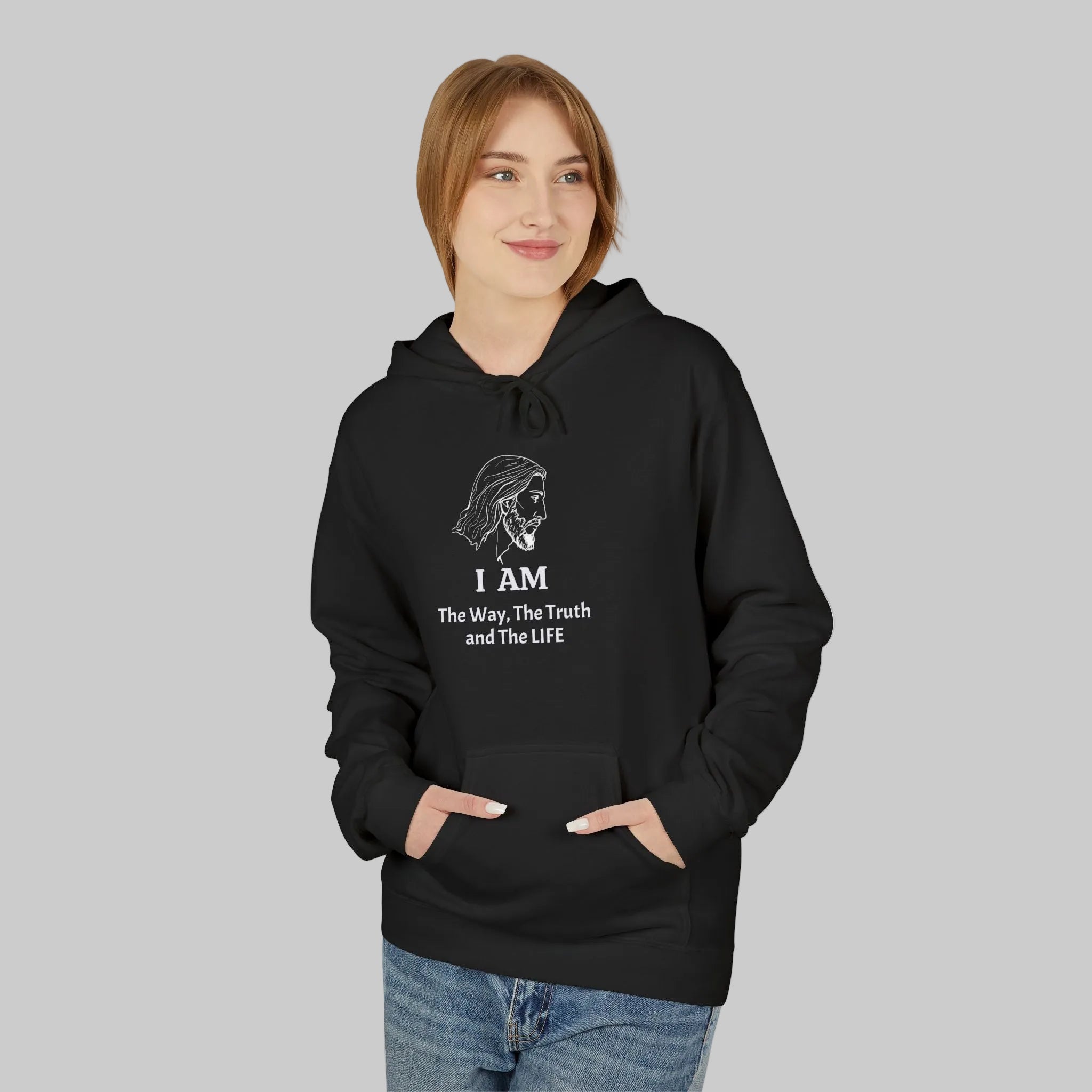 I AM Jesus Hoodie — "I AM The way, The truth and The LIFE" Christian Faith Pullover