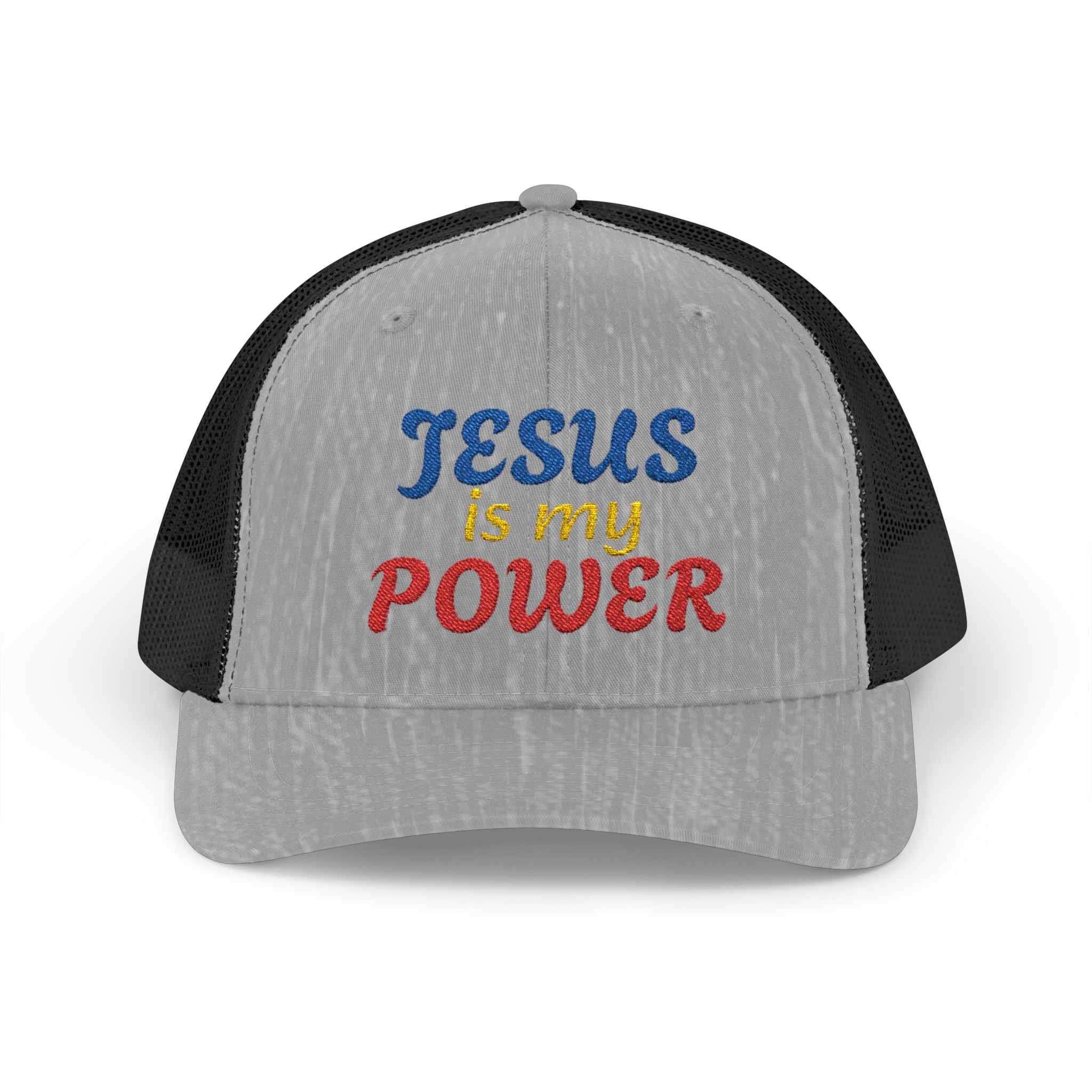 Embroidered "Jesus is my Power" Snapback Cap
